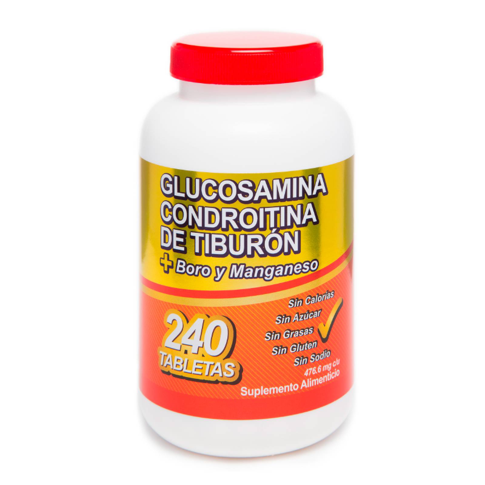 Suplemento Alimenticio de Glucosamina / Condroitina tiburon Con 240 Tabletas