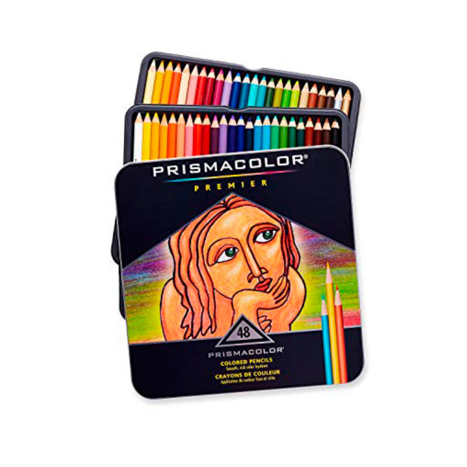 Lapices de Colores Prismacolor Premier 48 Piezas Profesional Estuche Metal 