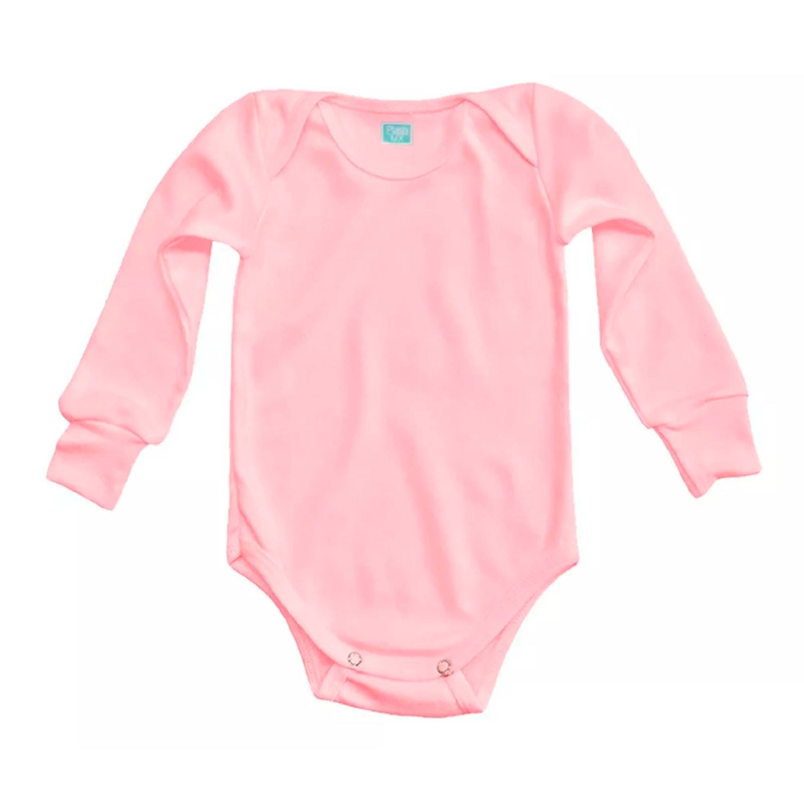 Pañalero Liso Plash Manga Larga Rosa 
