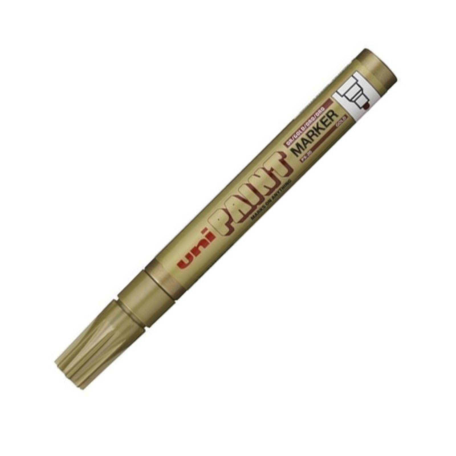 Marcador Uni Paint Permanente PX20 Punto Medio Dorado