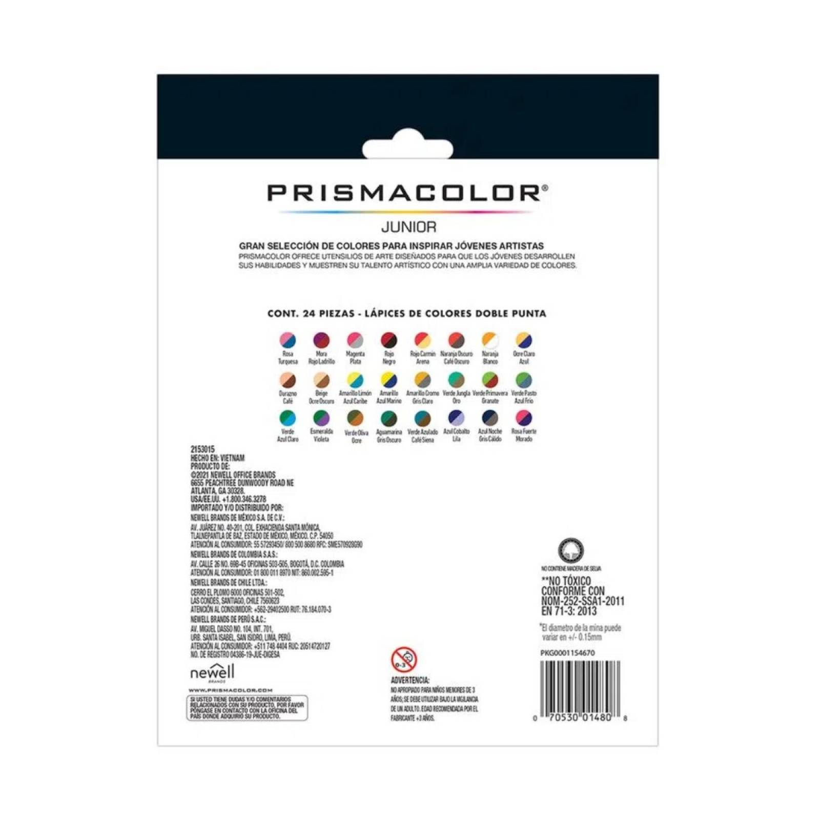 24 Lápiz De Color Prismacolor Junior Doble Punta 48 Colores