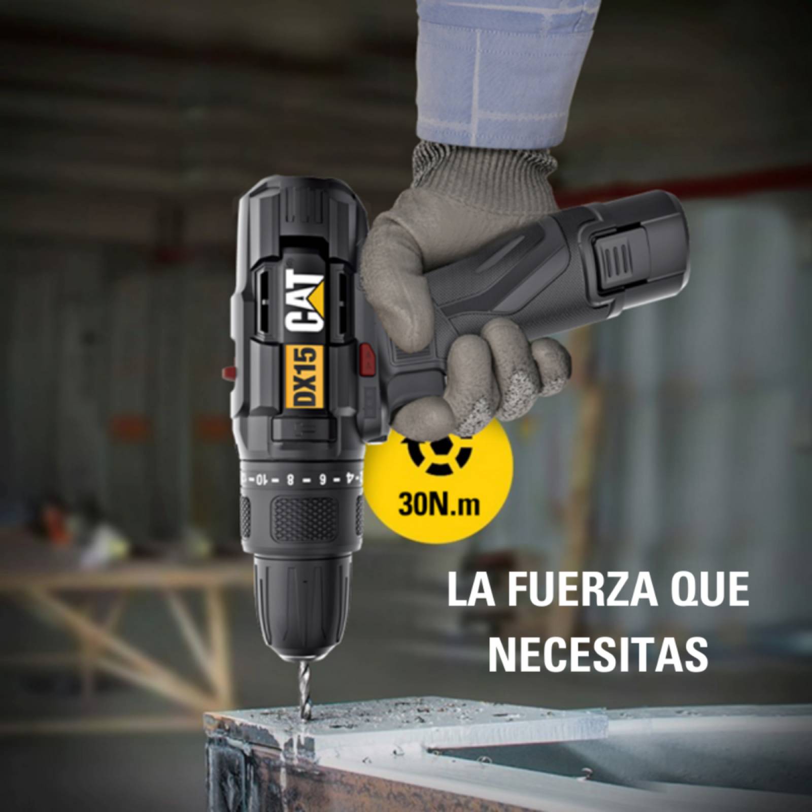 Taladro Rotomartillo Inalámbrico de 12V Caterpillar DX15 24w/1500rpm