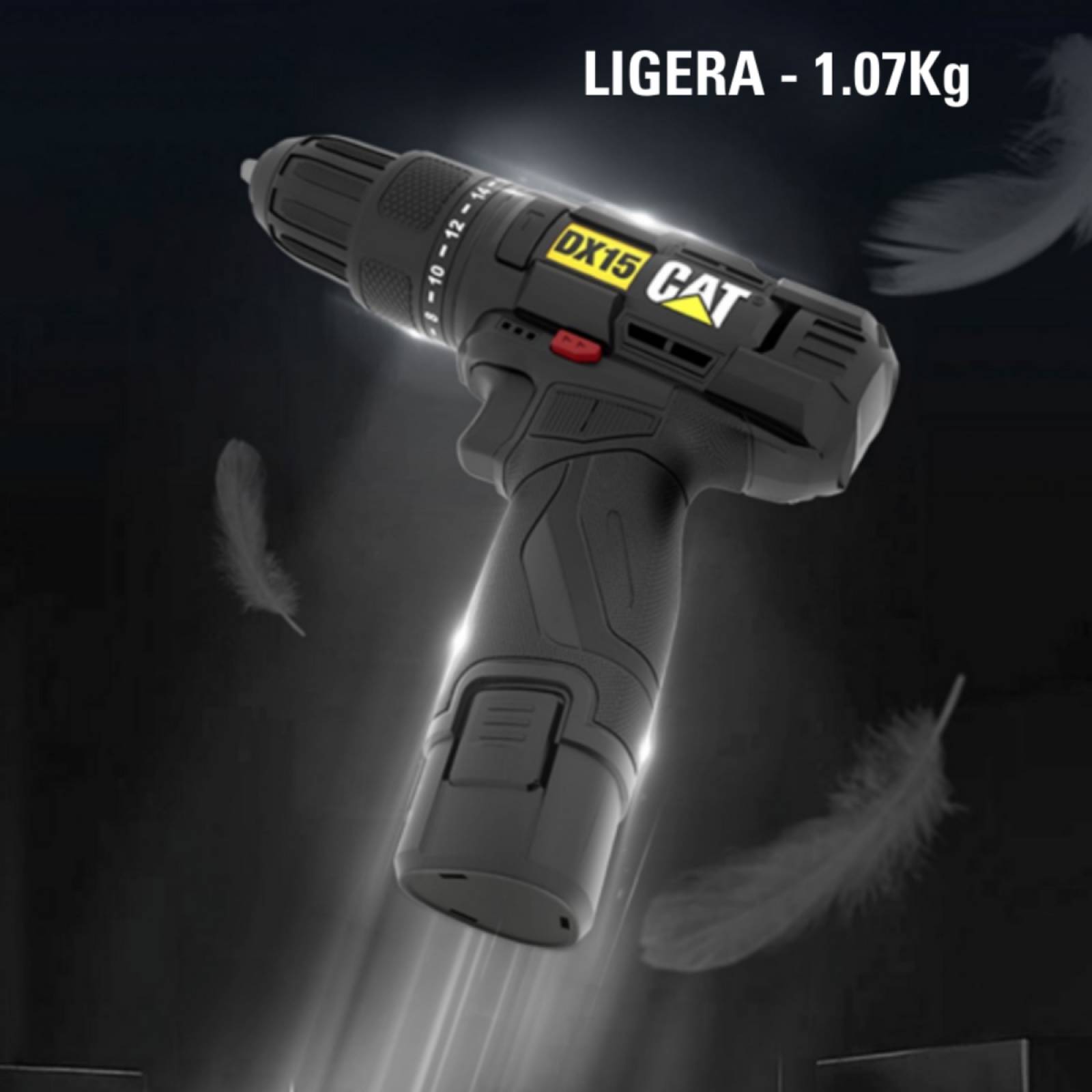 Taladro Rotomartillo Inalámbrico de 12V Caterpillar DX15 24w/1500rpm