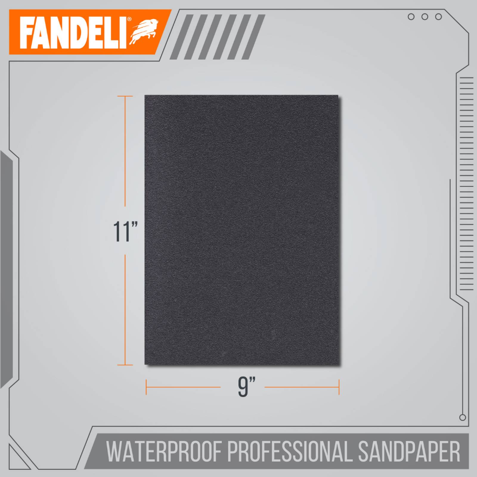 Paquete de 25 Hojas de Lija de Agua Grado 1500 Fanplusyw de 9"x11" 36007Fandeli