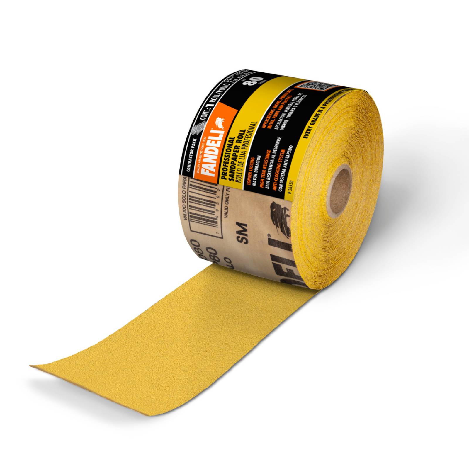 Rollo de Lija High Performance Grado 80 7cm x 18.29 m 36550 Fandeli