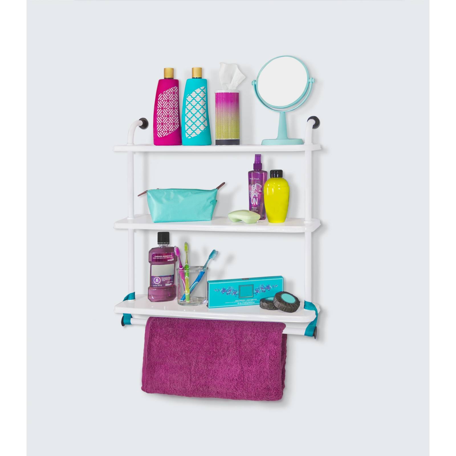 Repisa para Baño Multiusos Konekte 3 Repisas color Blanco