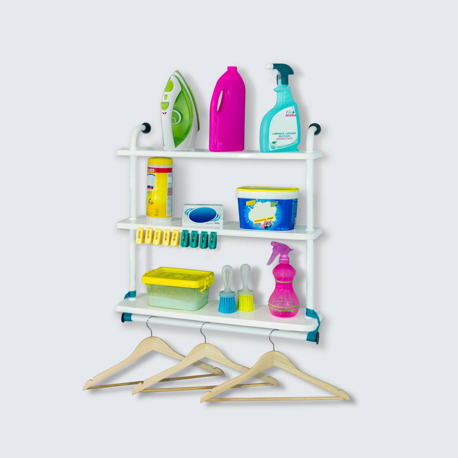 Repisa para Baño Multiusos Konekte 3 Repisas color Blanco