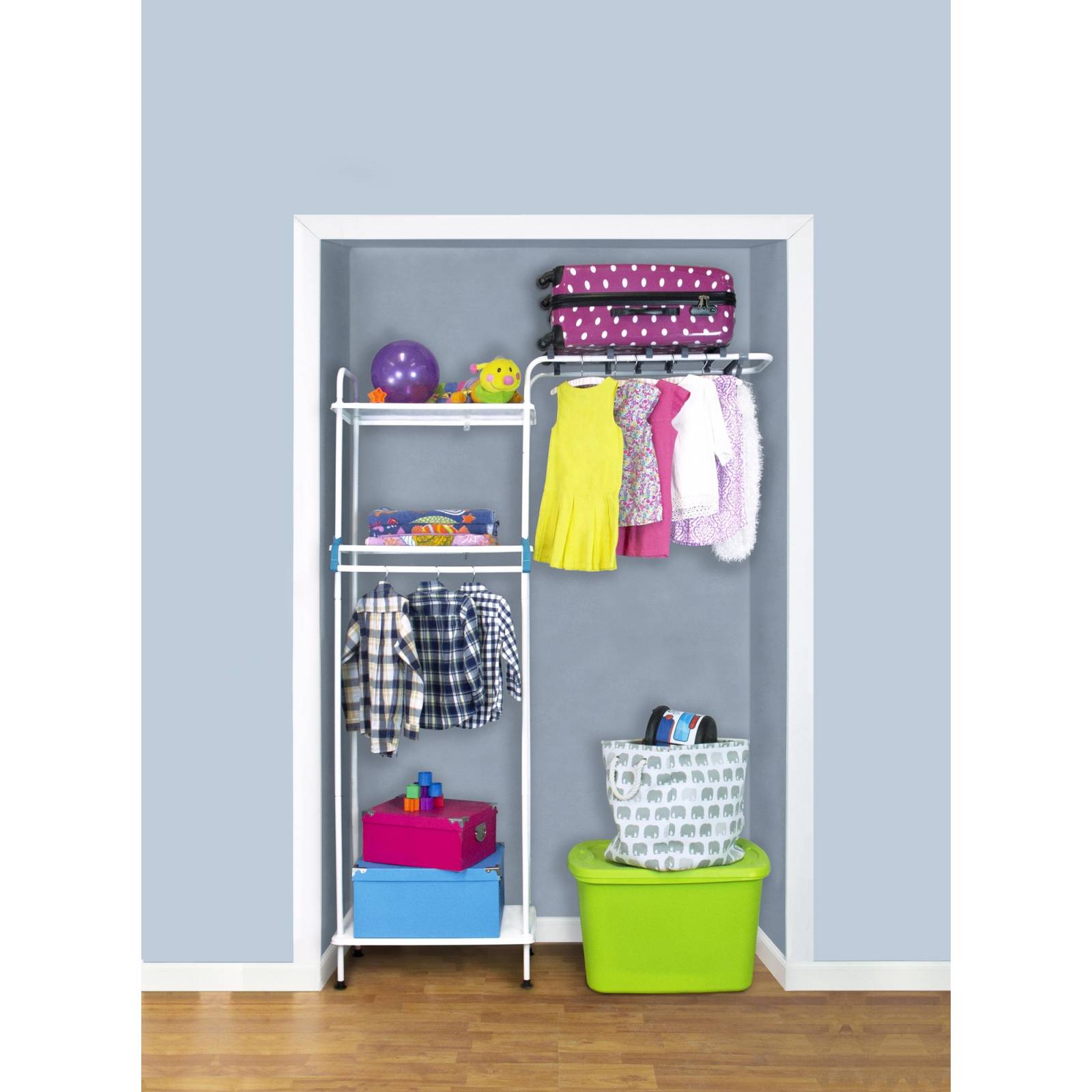 Closet Armable Konekte 3 Repisas Metal S lido Resistente color Blanco