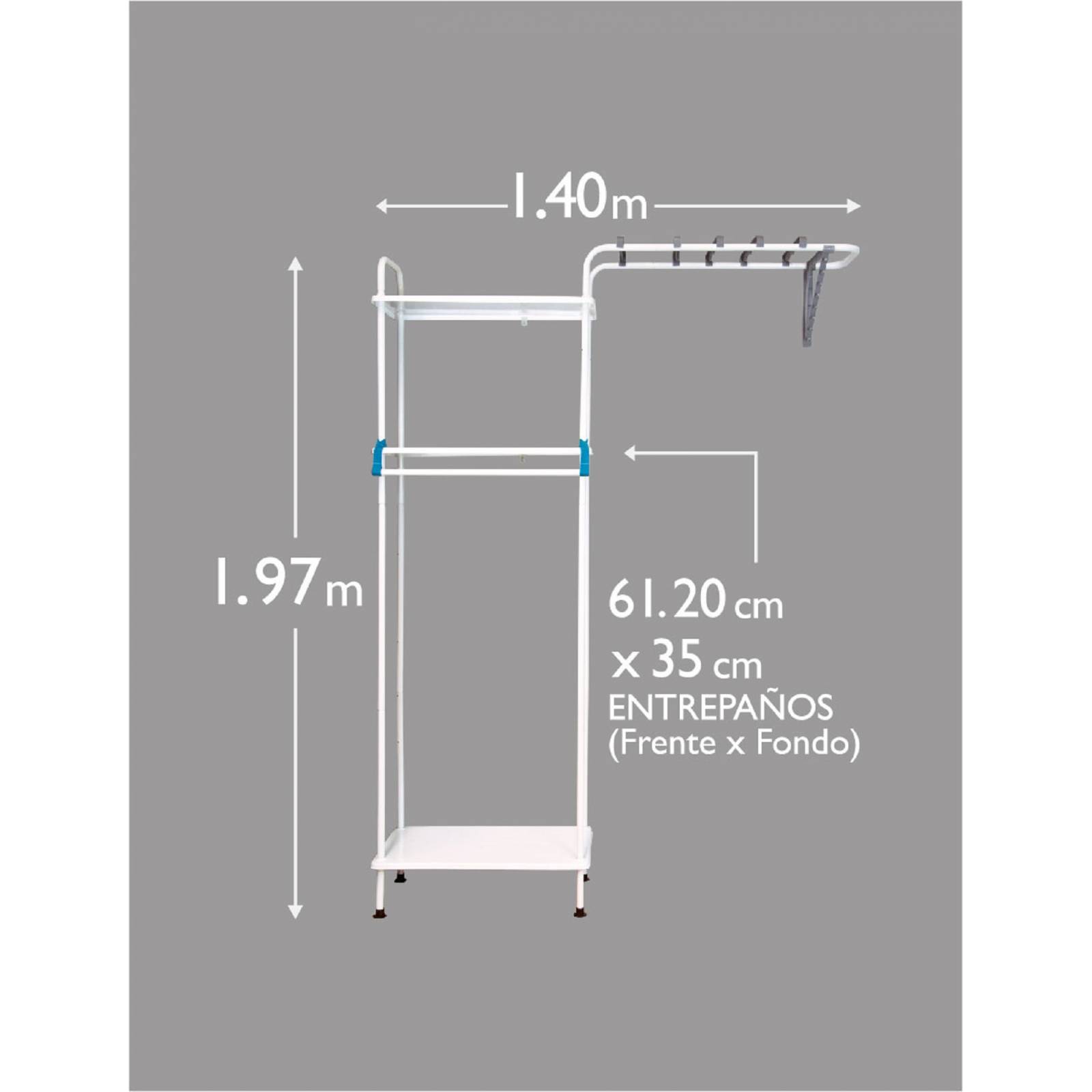 Closet Armable Konekte 3 Repisas Metal Sólido Resistente color Blanco