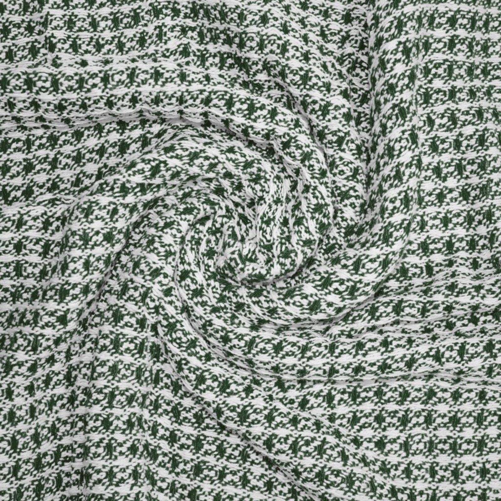 Frazada/ Manta Suave 100% Algodón Color Verde - Manor Ridge