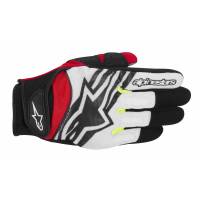 Alpinestars Guantes Textil Spartan Ngo Bco Ama Flou Roj Pattern 21 5 Cm