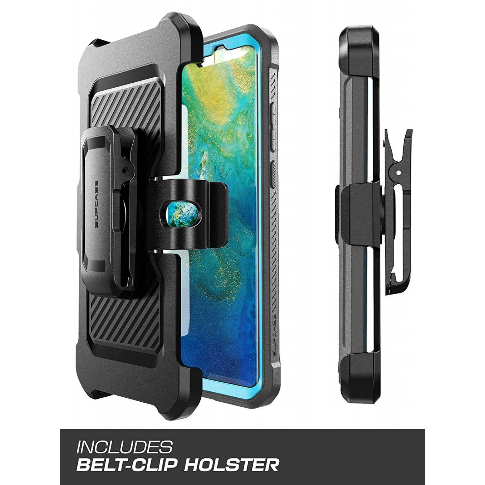 Funda Holster Huawei P30 Pro Supcase Ub Pro Rudo + Mica - Azul