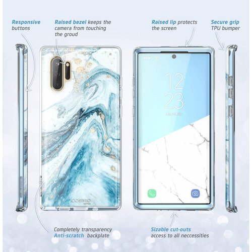 Funda Galaxy Note 10+ Plus I-blason Cosmo Azul Uso Rudo