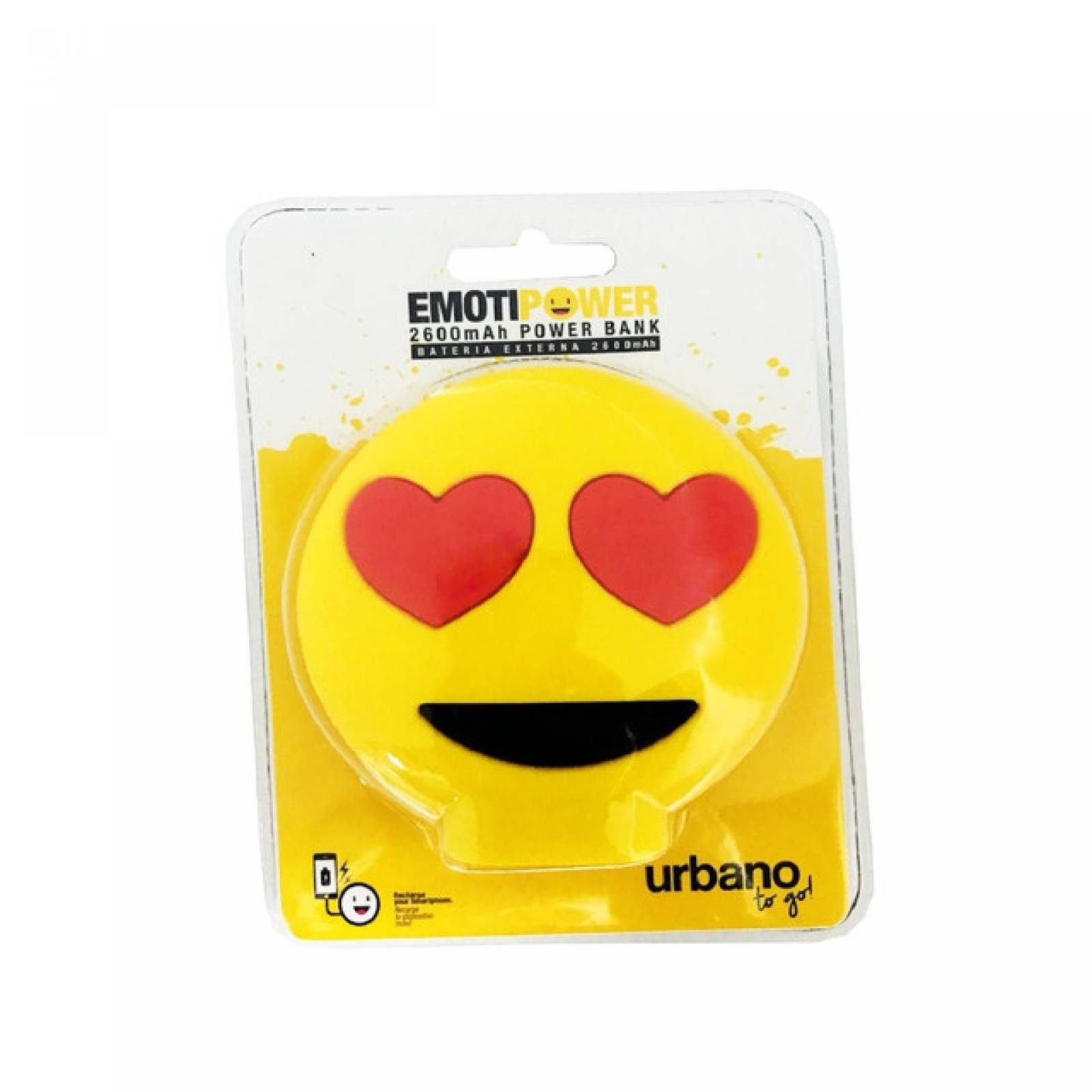 Power Bank Emoji Love Urbano 2600Mah Amarillo