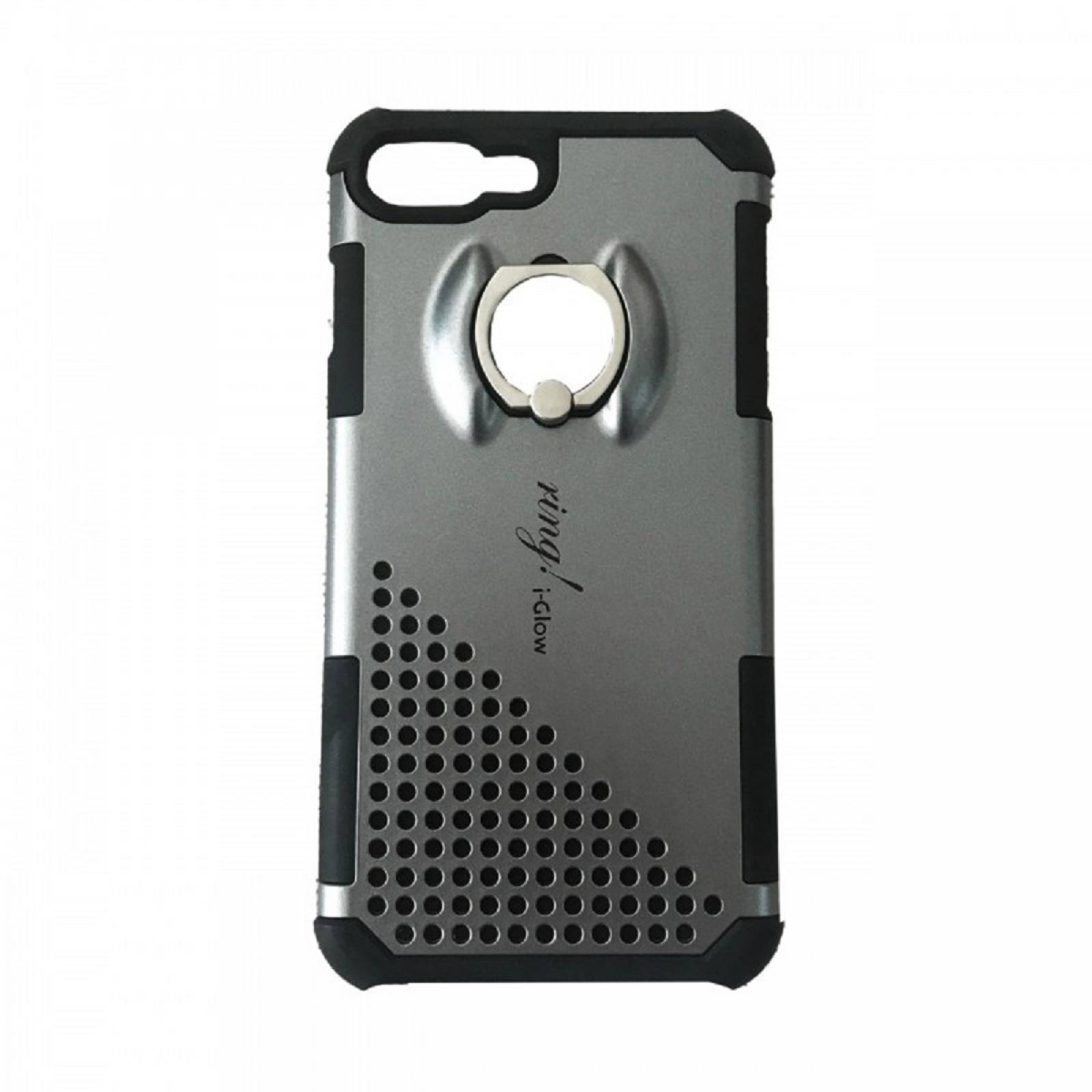 Funda Protectora Glow Ring / Soporte de Anillo Moto G4 Plus Plata