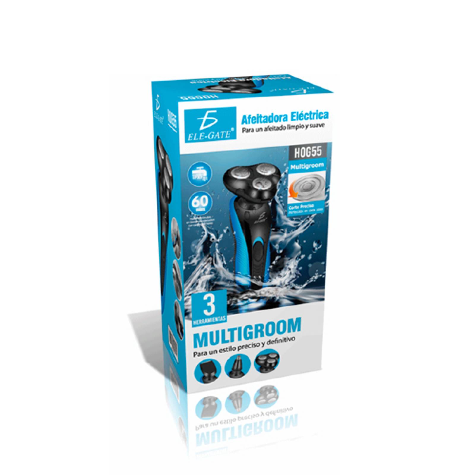 Maquina Afeitar Barba Eléctrica 3 En 1 Rasuradora Recargable Elegate