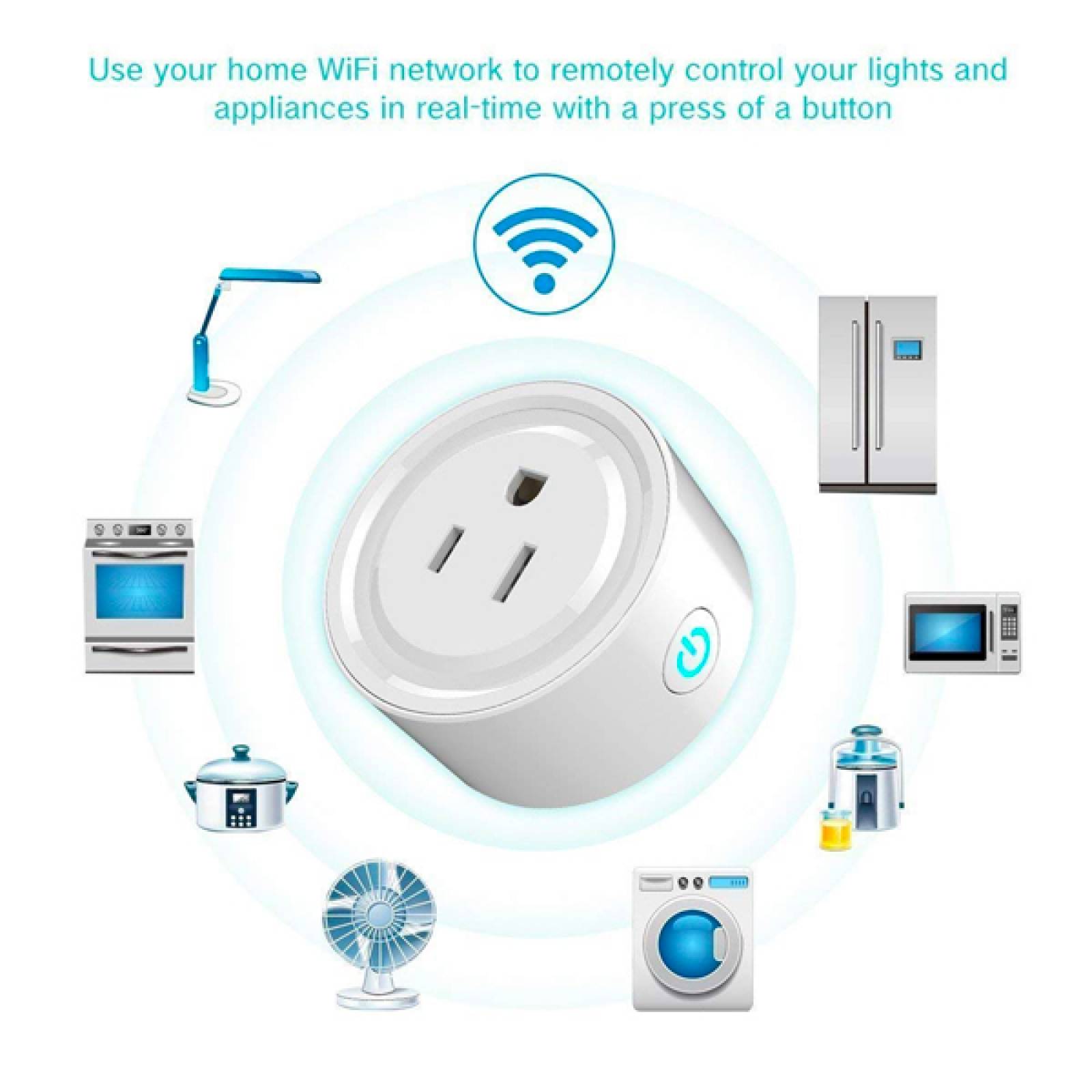 Smart Plug Wifi Contacto Inteligente App Led Socket Apagador Elegate