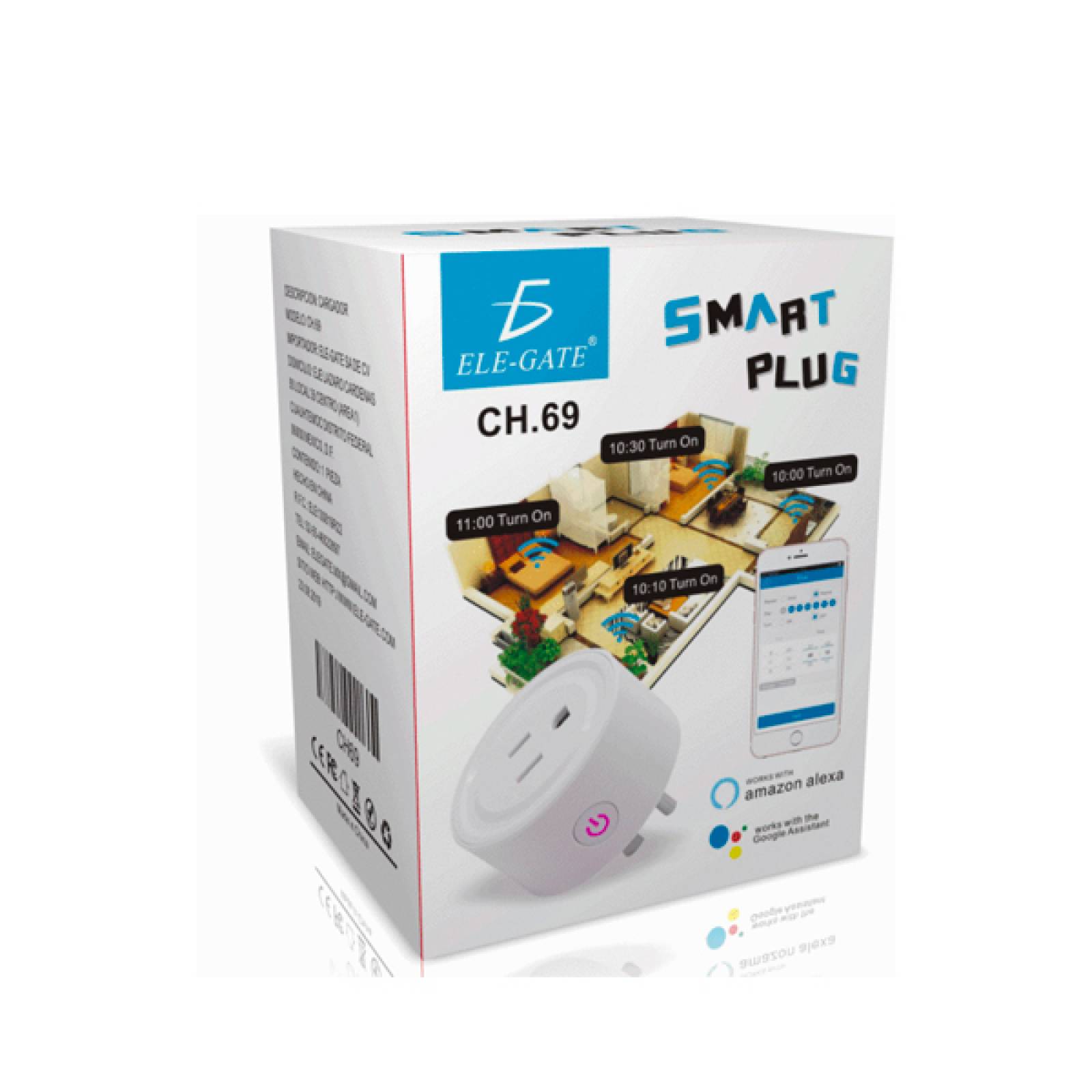 Smart Plug Wifi Contacto Inteligente App Led Socket Apagador Elegate