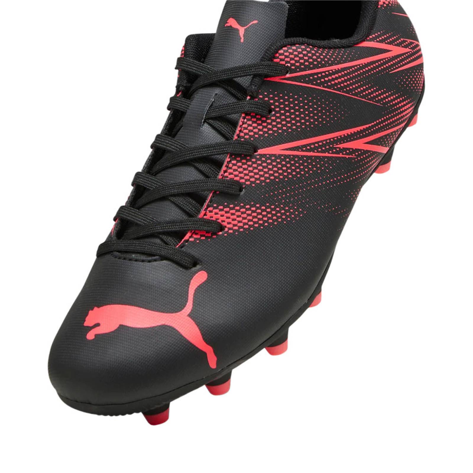 Tenis Futbol Soccer Tachos Puma ATTACANTO Negro Rosa