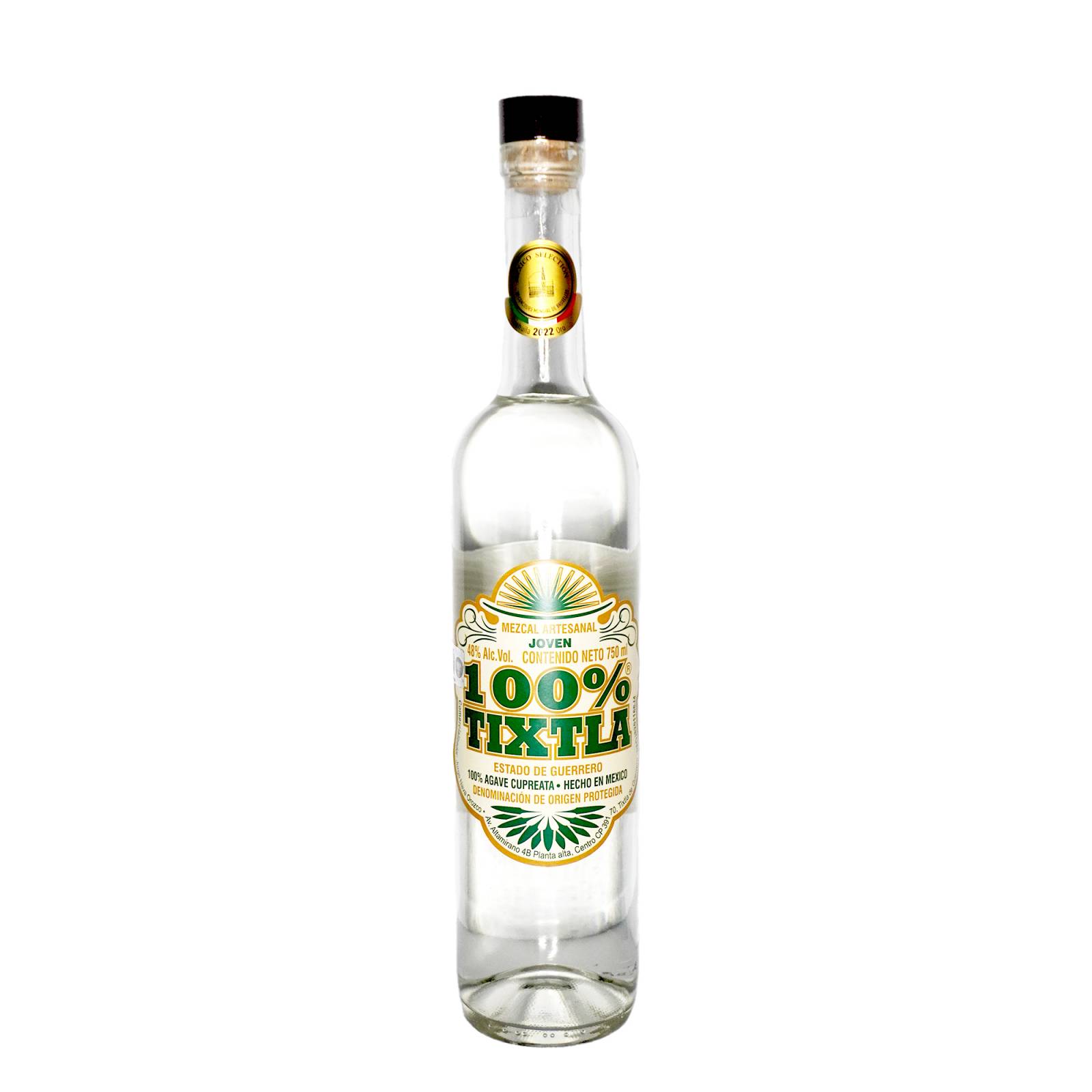 Mezcal 100% Tixtla Artesanal Cupreata Joven 750 ml.