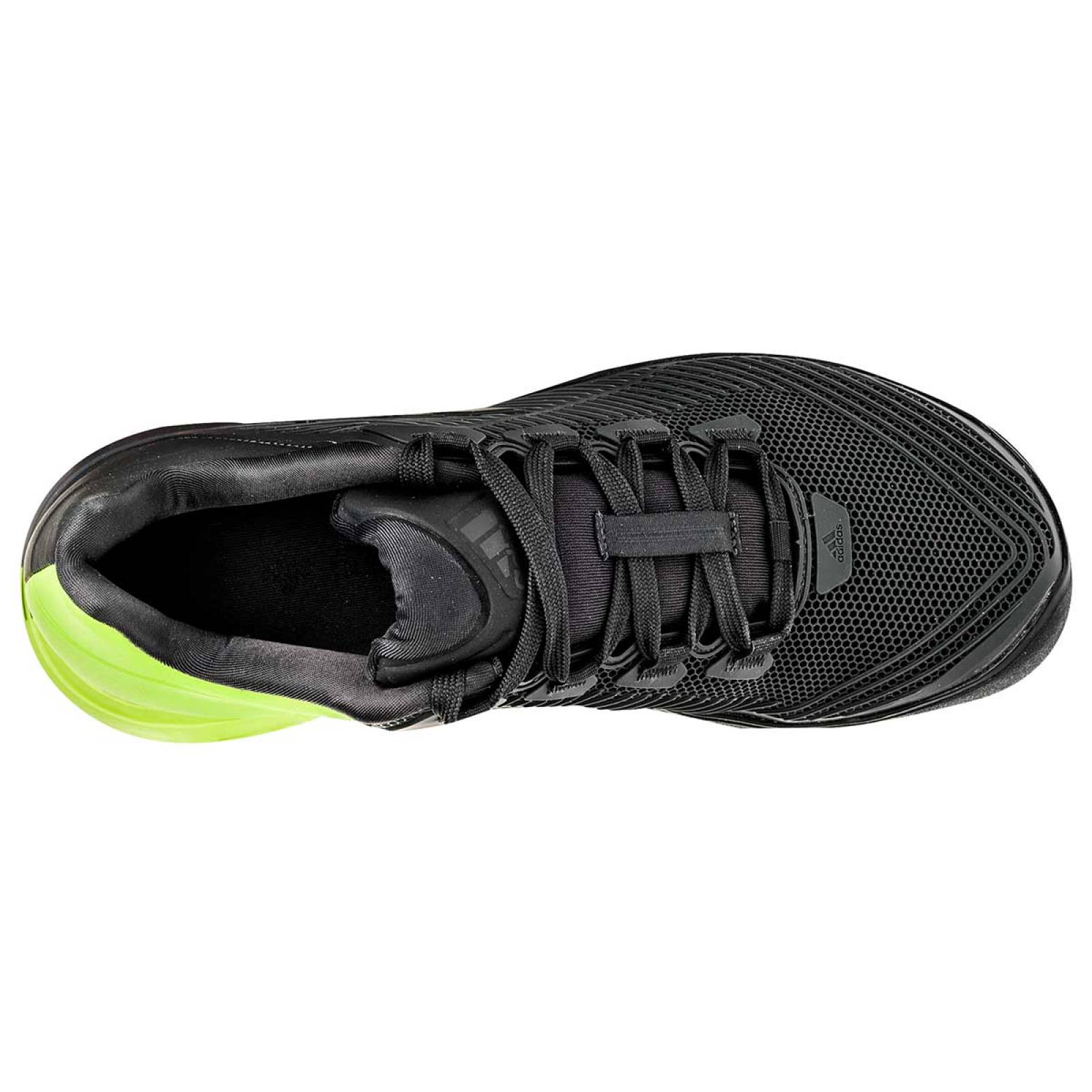 tenis adidas gris con verde