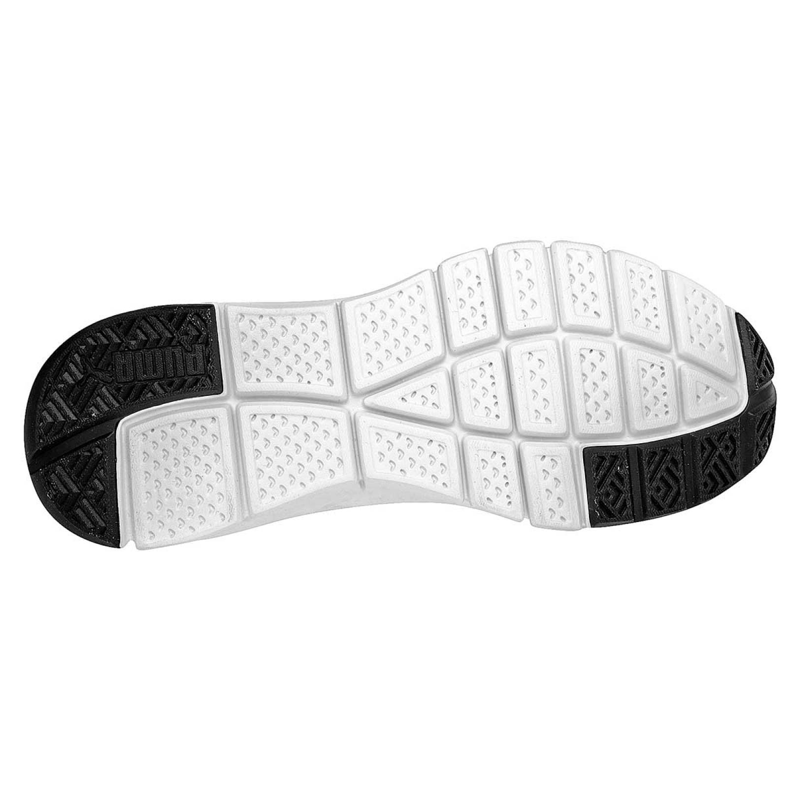 tenis puma gris con negro