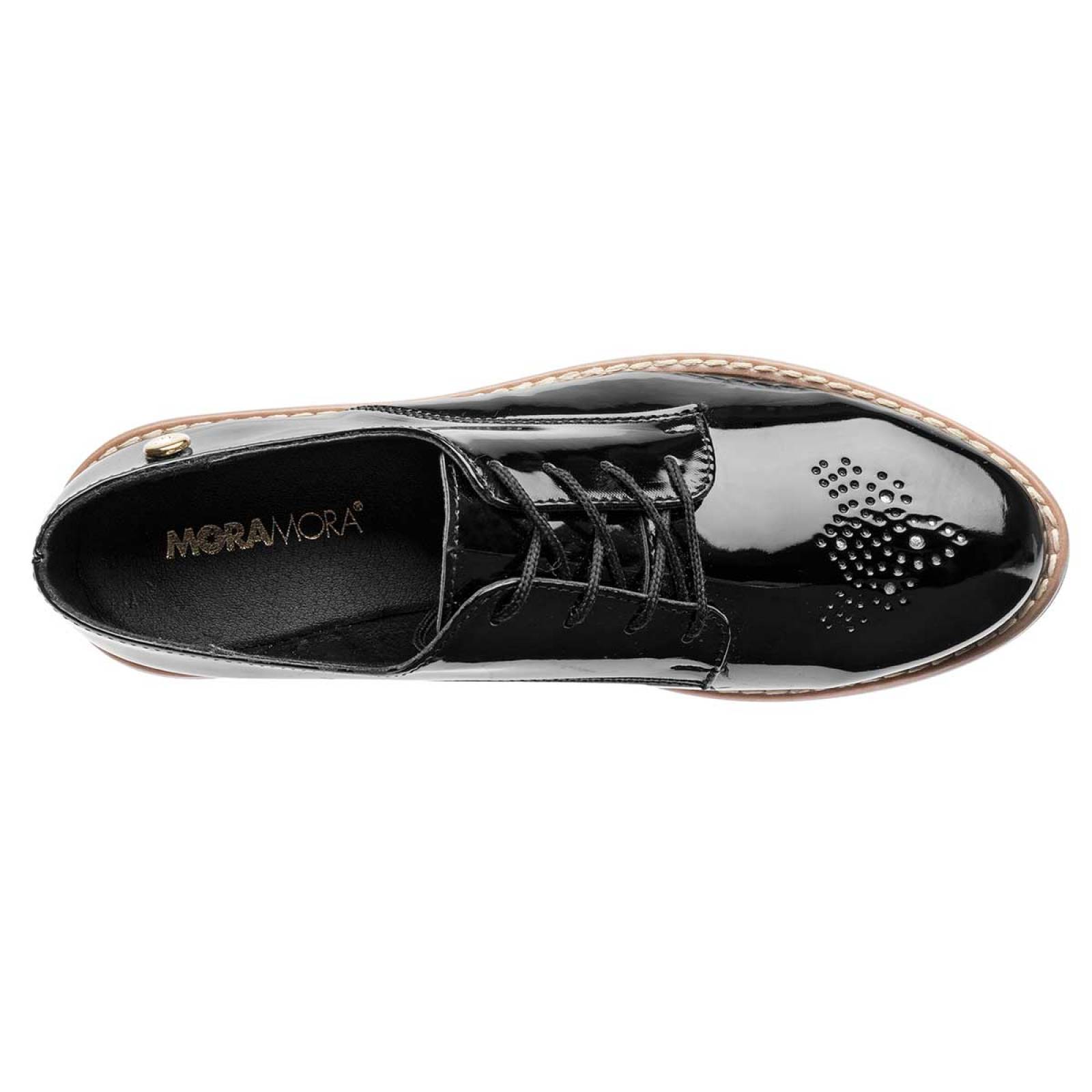 Moramora valeria stars Zapato Mujer Negro charol