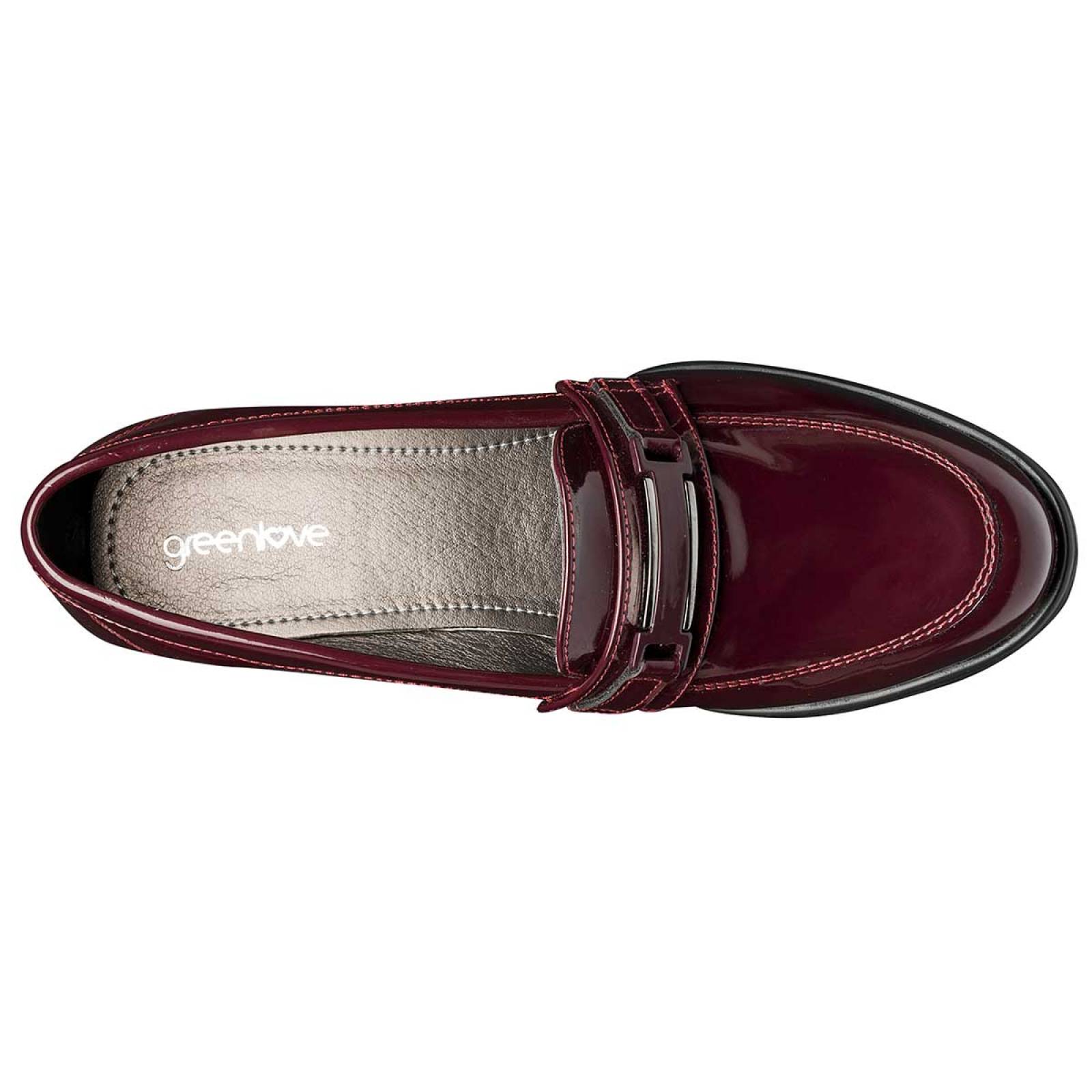 Green love Zapato Mujer Vino charol