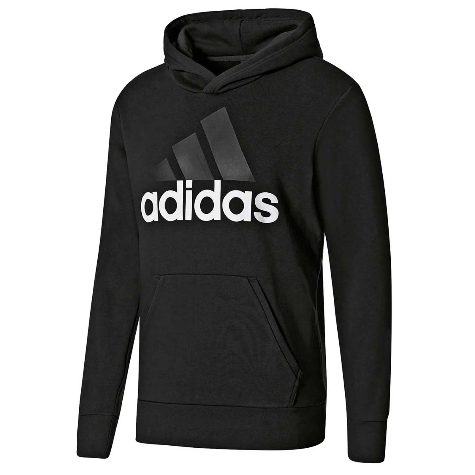 Adidas Sudadera Hombre Negro blanco ess lin p/o ft