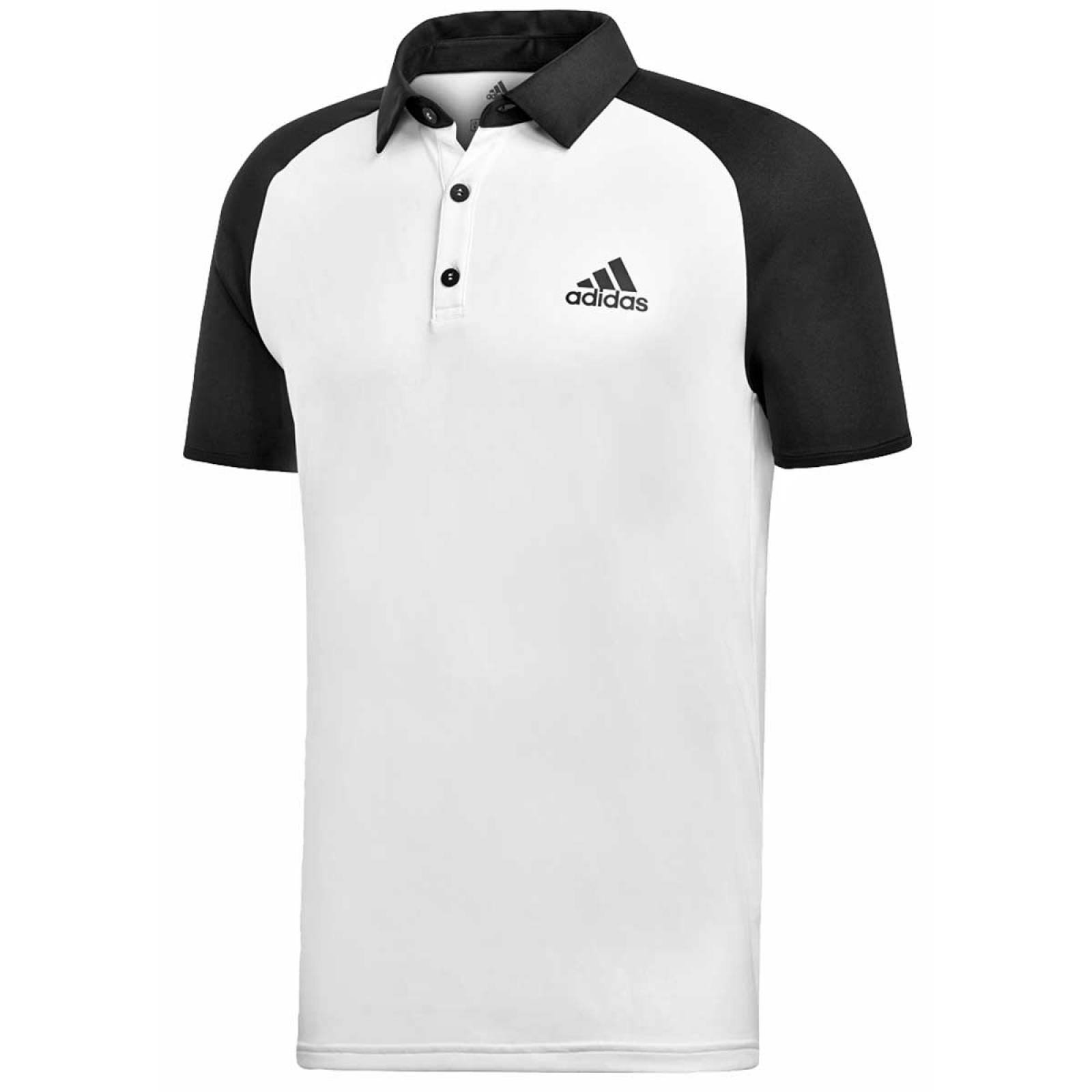 Adidas Polo Hombre Blanco negro club c/b polo
