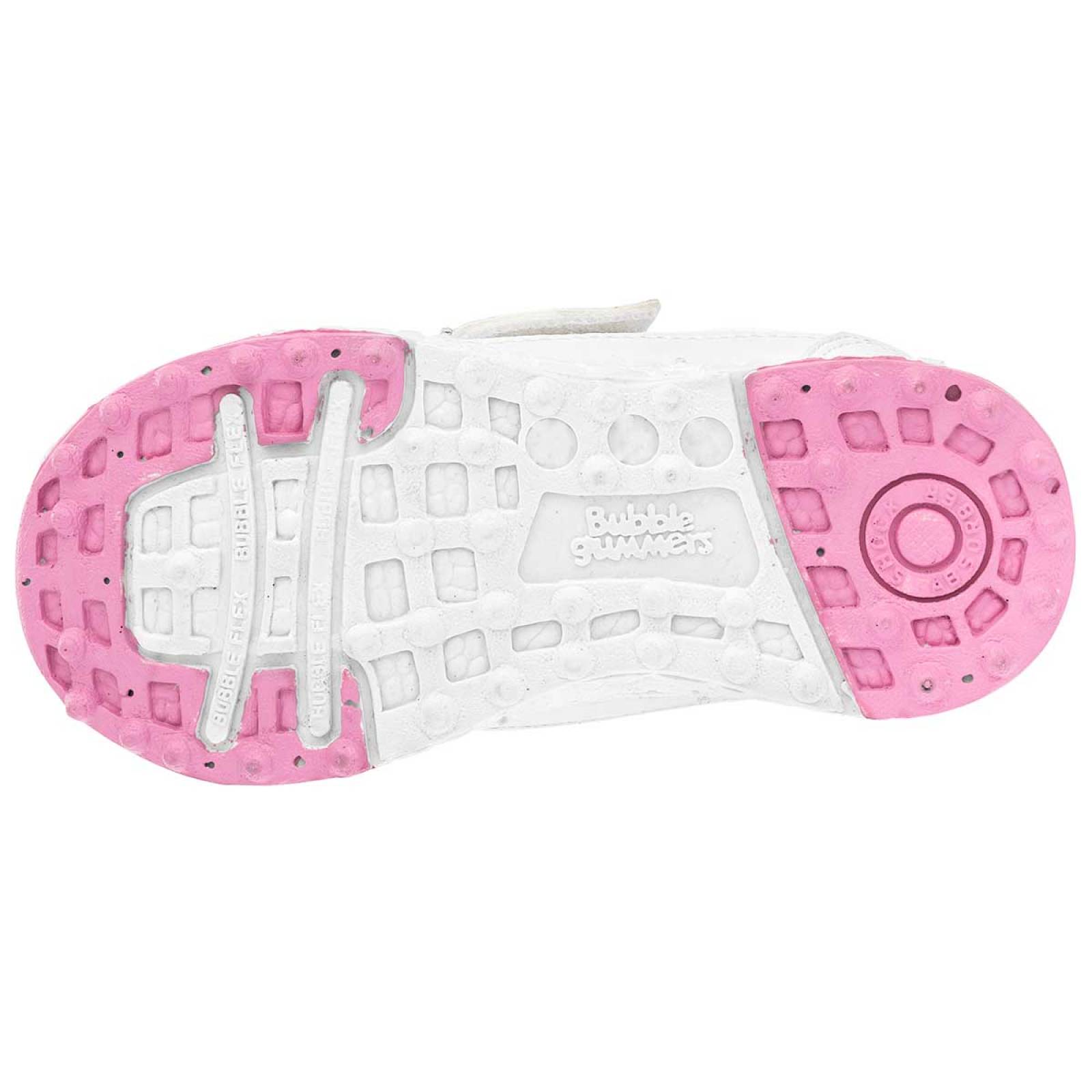Bubble Gummers  tenis escolar color blanco niña blanco rosa codigo 896151