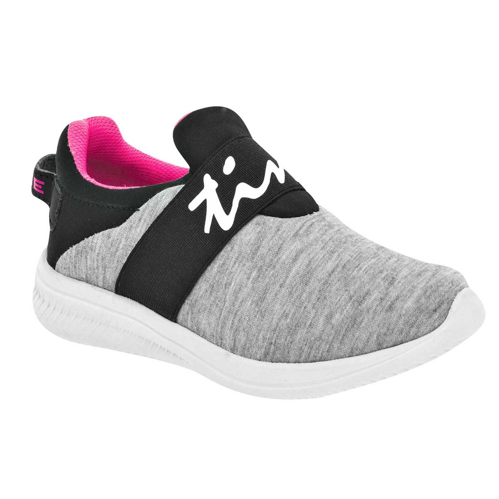 Sport Time  tenis urbano color gris niña gris negro código 909821