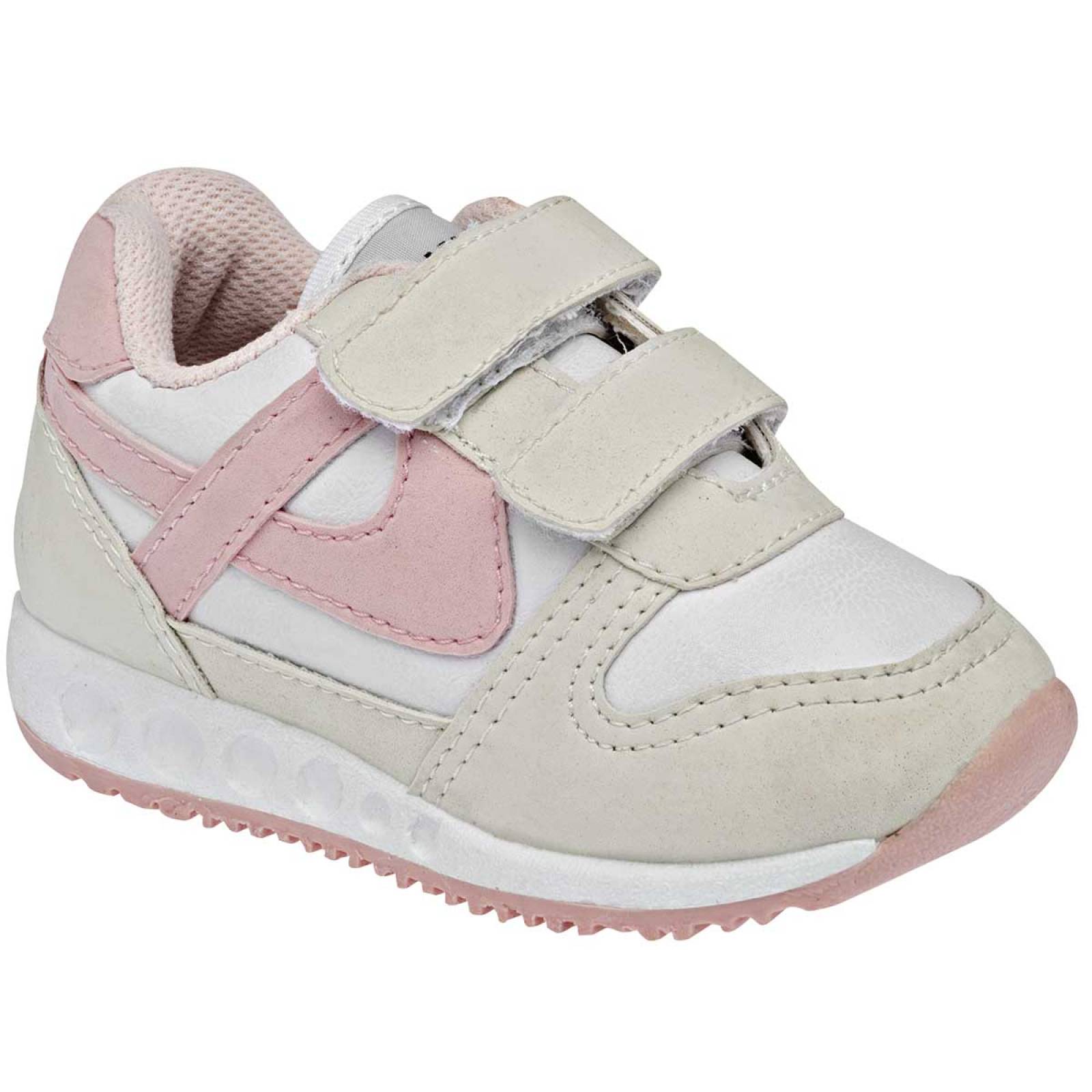 Panam Tenis para bebé niña blanco gris rosa, codigo 104895-1
