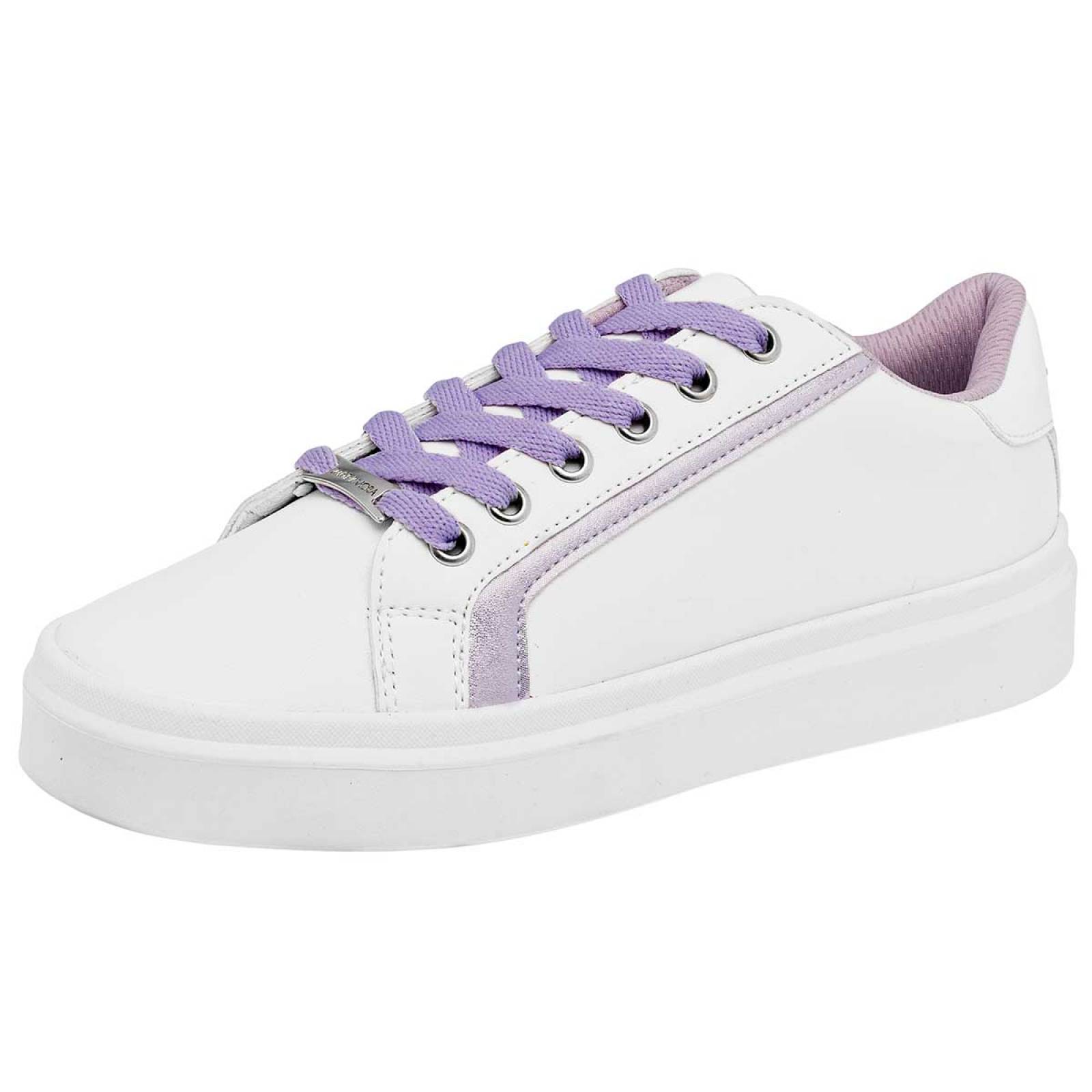 Moramora Tenis urbano para mujer blanco lila, codigo 104765-1