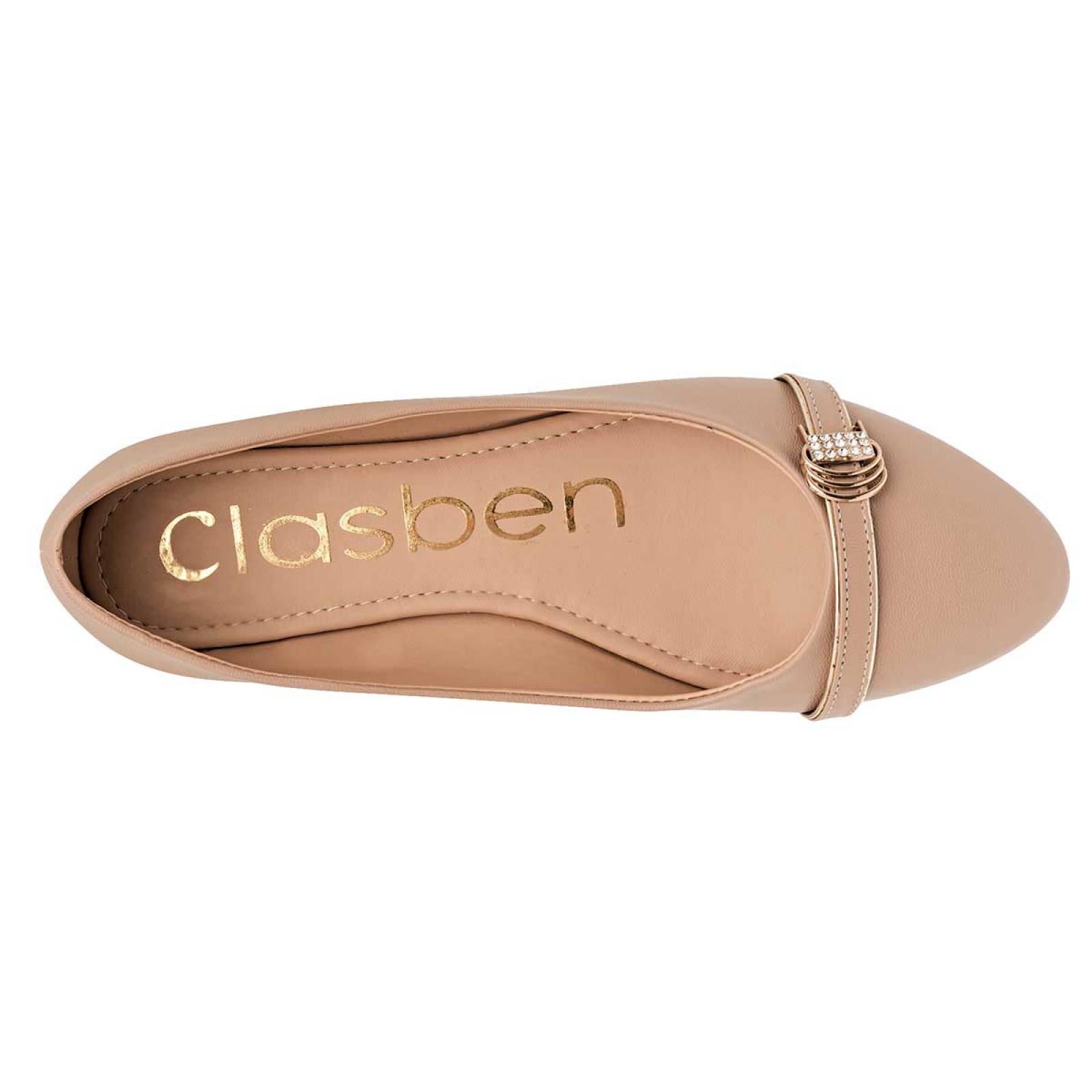 Clasben Balerina para mujer beige, codigo 108401-1