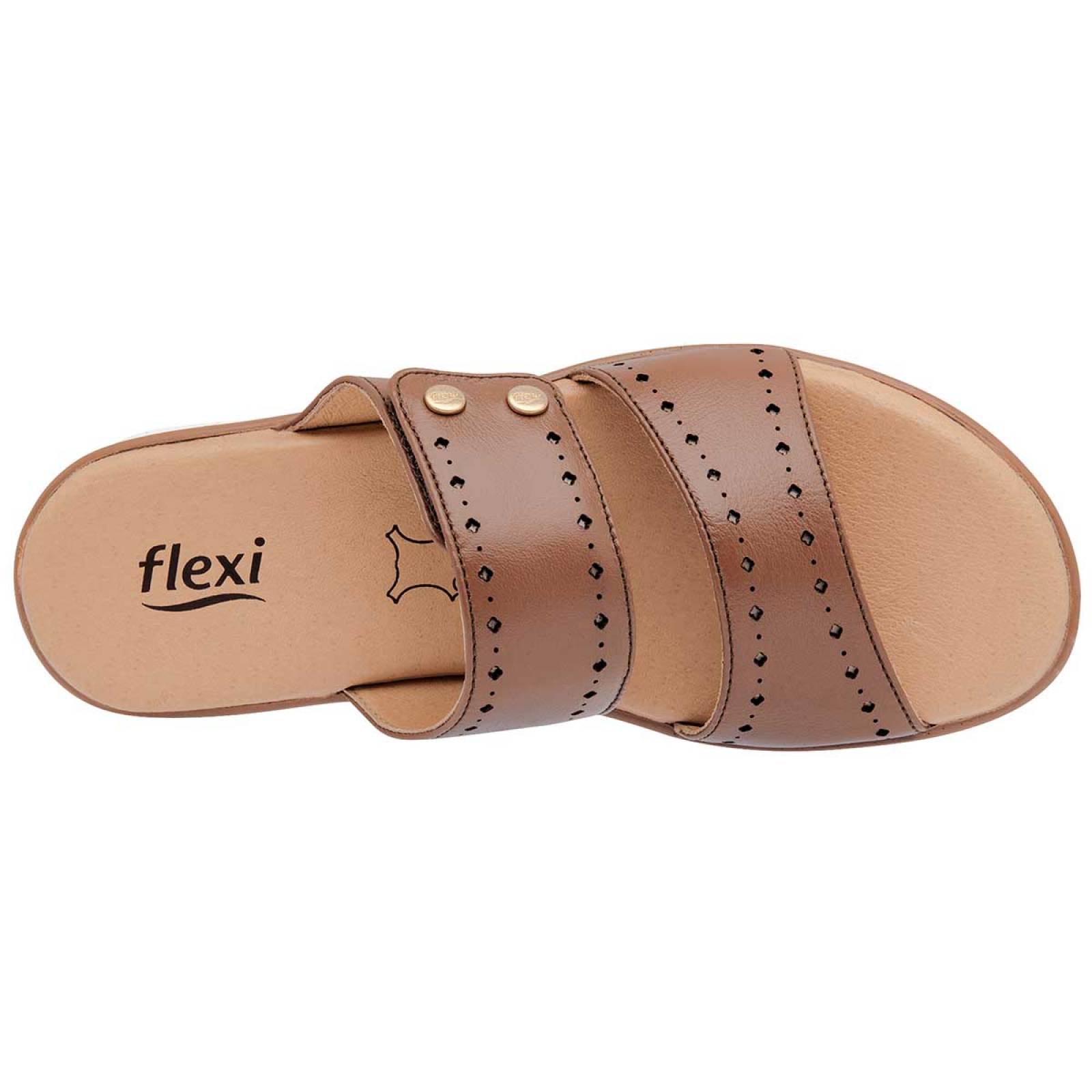 Flexi Sandalia para mujer café, codigo 108634-1