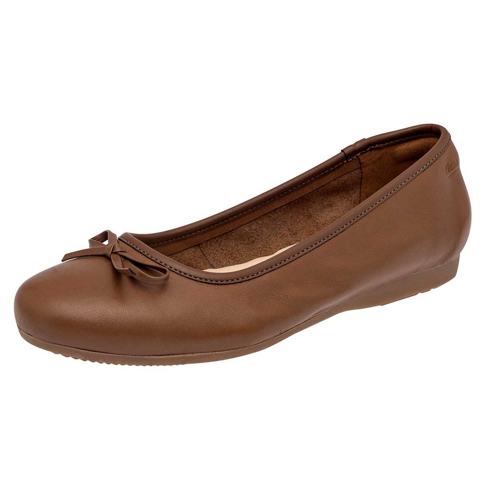 Flexi Balerina para mujer café, codigo 108664-1