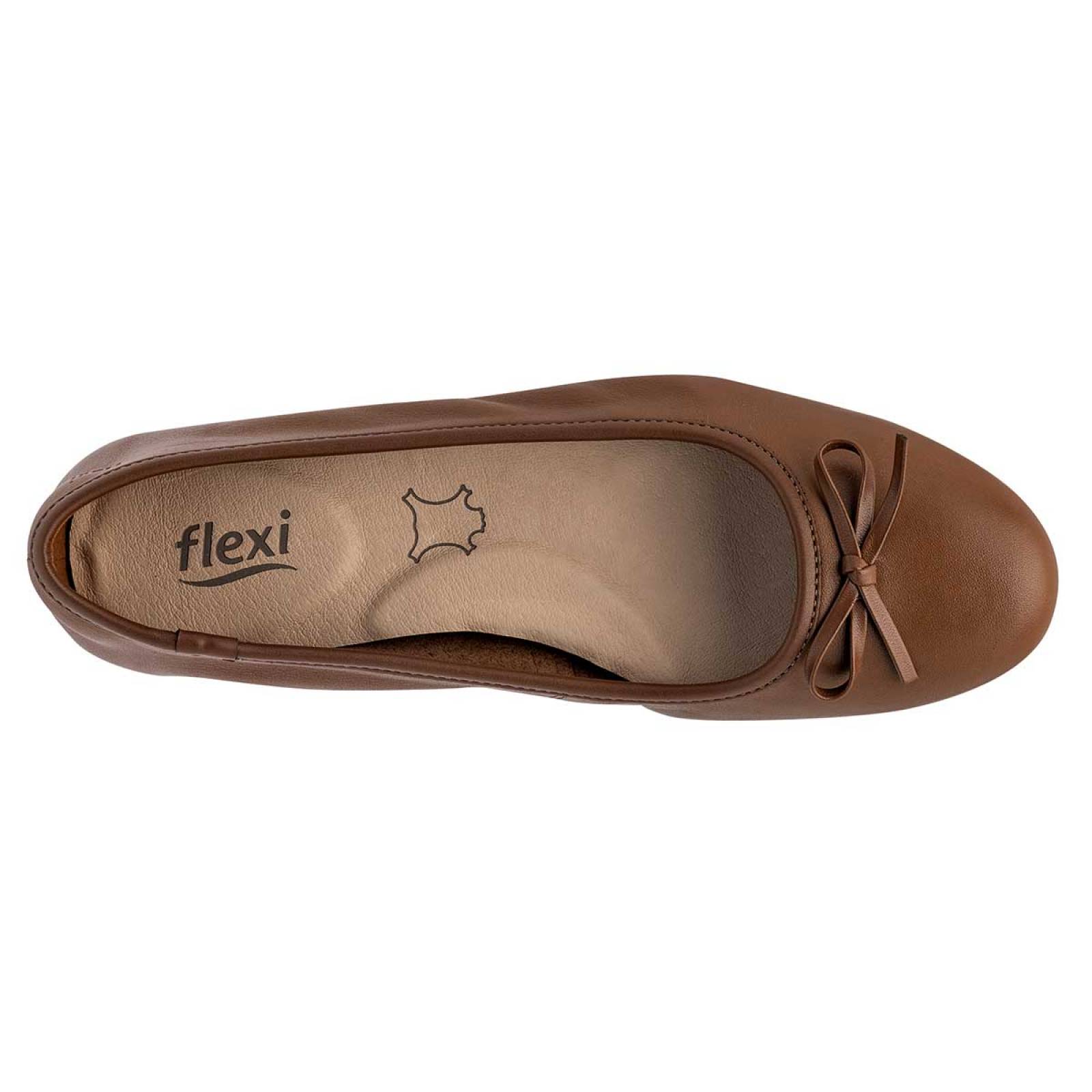 Flexi Balerina para mujer café, codigo 108664-1