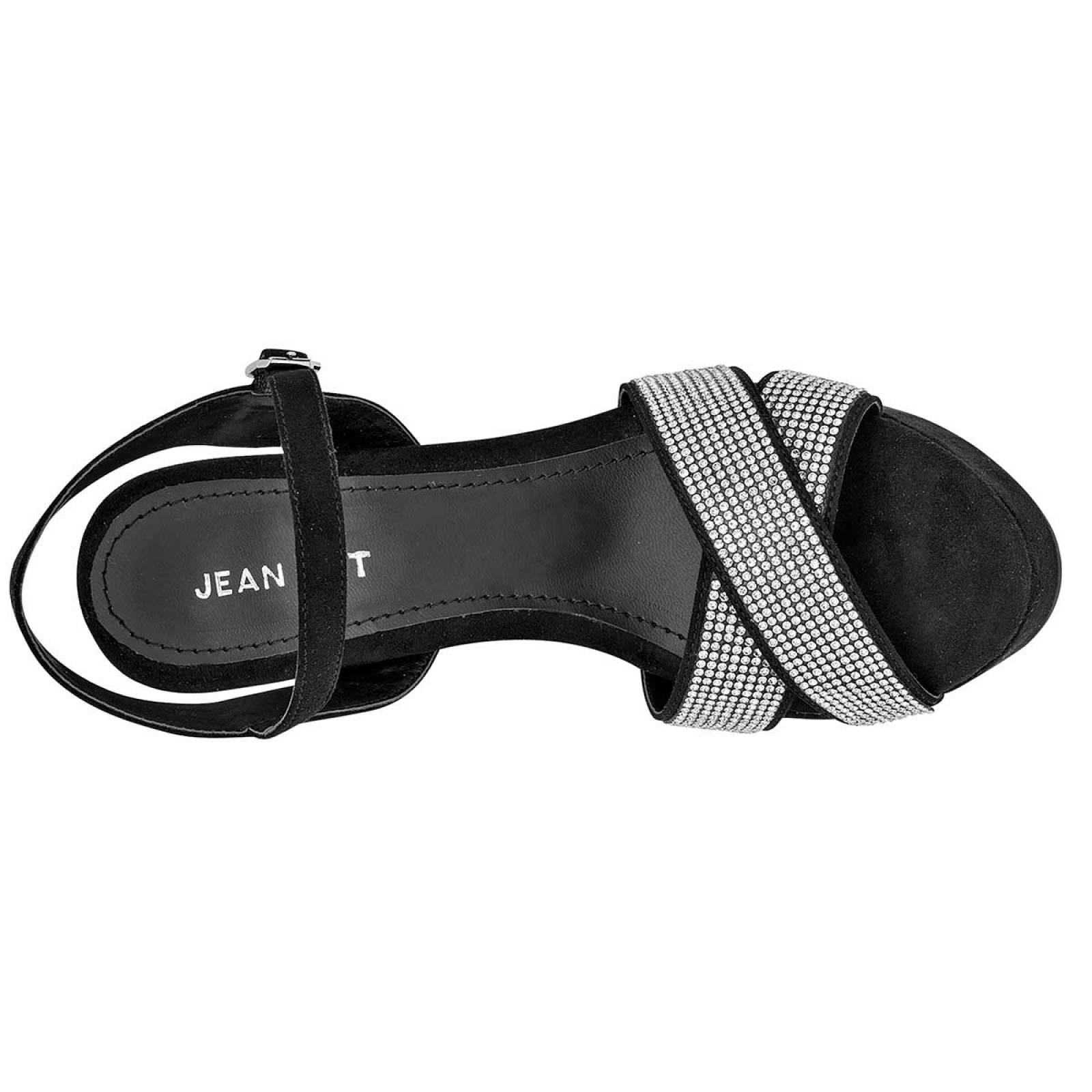 Jean Pet Zapatos para mujer negro plata, codigo 108842-1