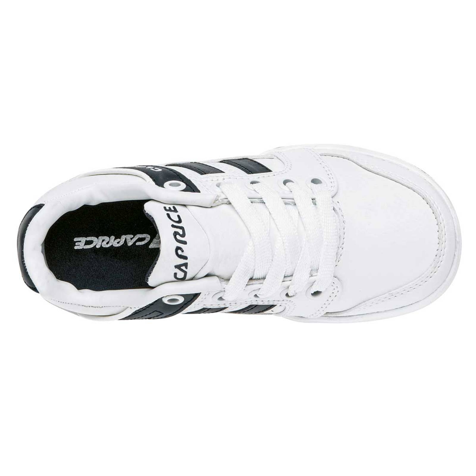 Caprice Tenis urbano para niño blanco marino, codigo 70038-1