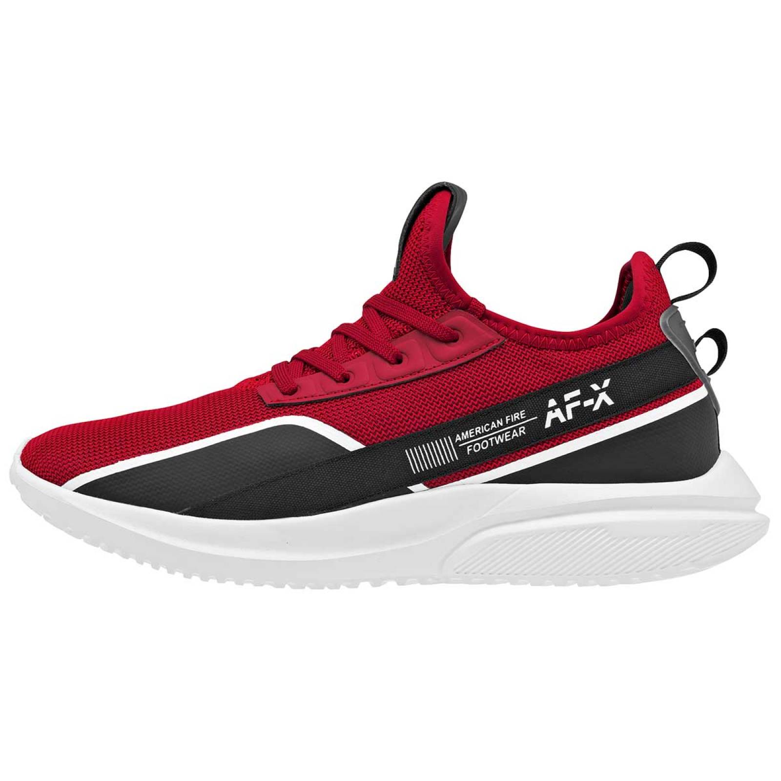 American Tenis deportivo para hombre rojo negro, Cod. 108094-2