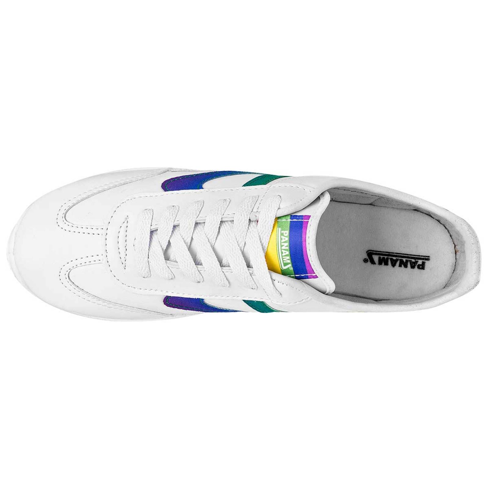 Panam Tenis urbano para hombre blanco multicolor, Cod. 104890-2