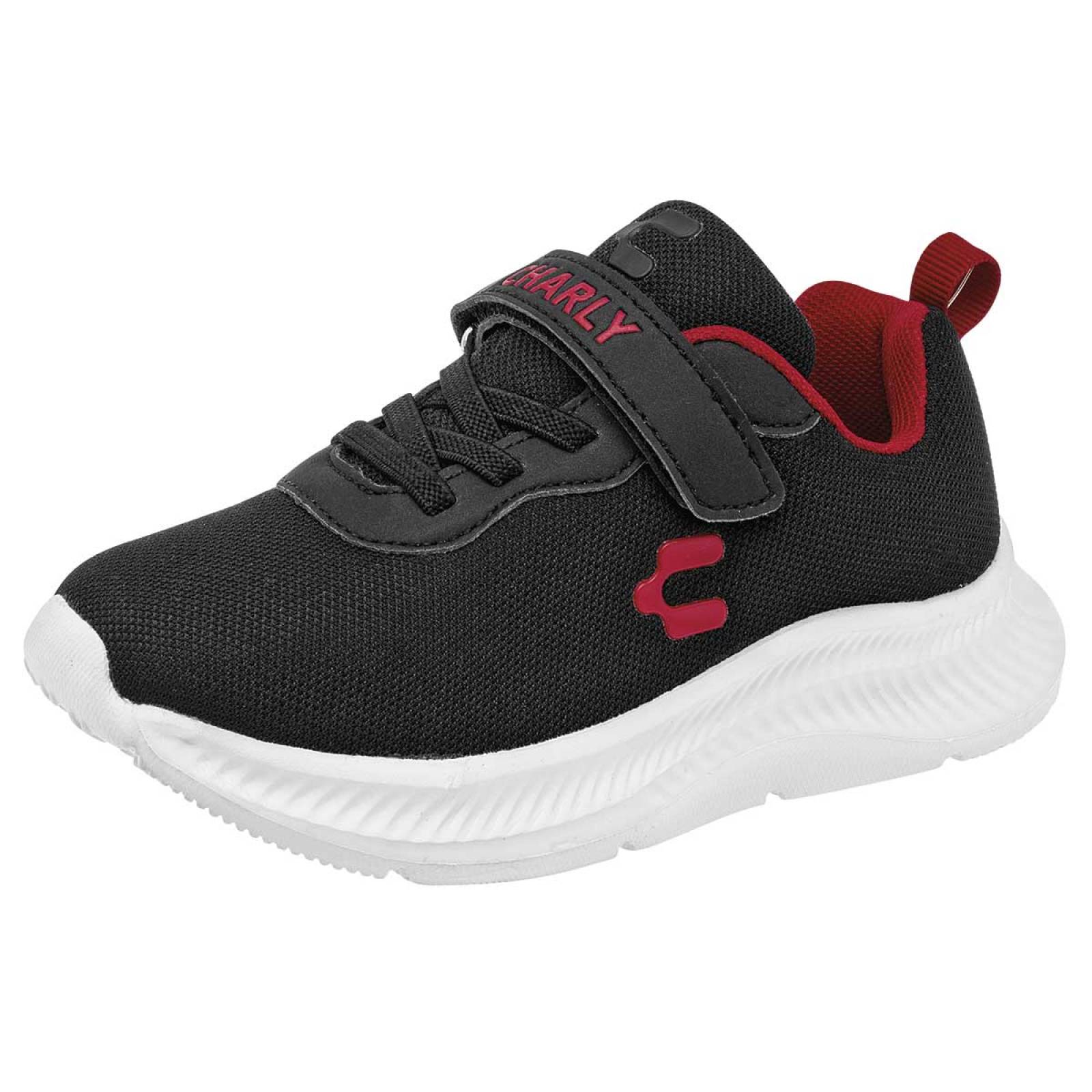 Charly Tenis deportivo para niño negro, Cod. 108371-2