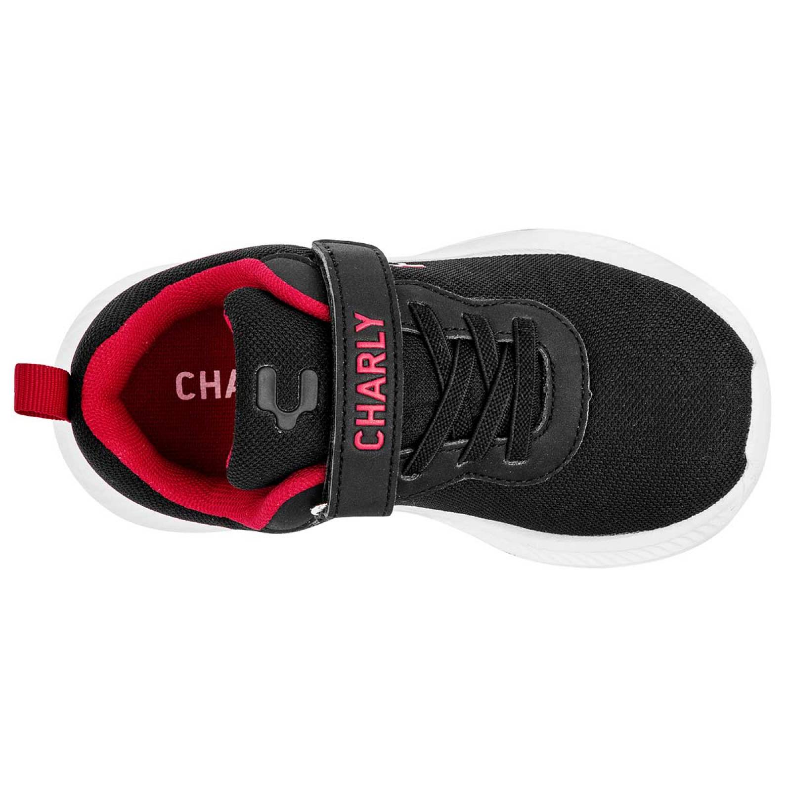 Charly Tenis deportivo para niño negro, Cod. 108371-2
