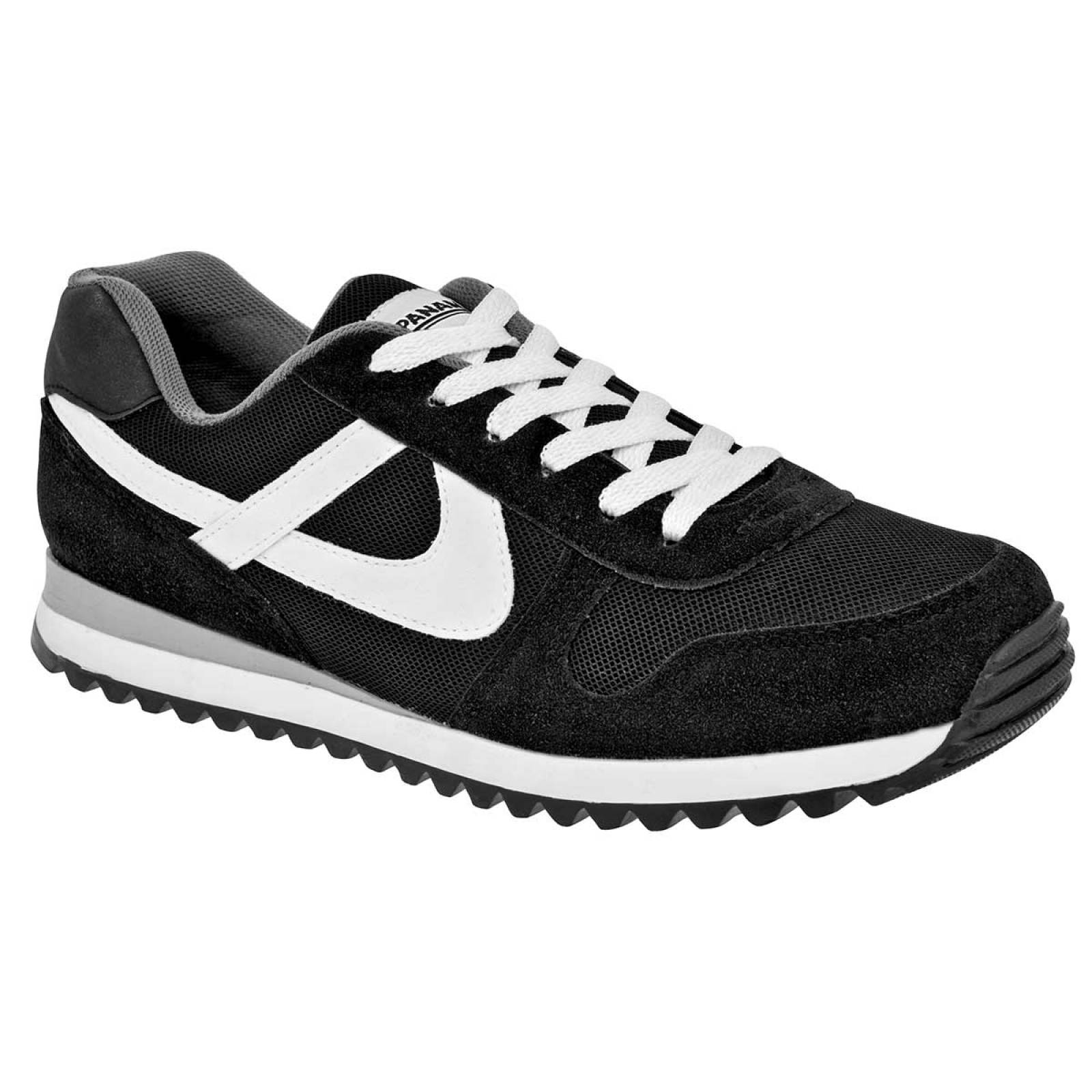 Panam Tenis deportivo para joven negro blanco, Cod. 101035-1