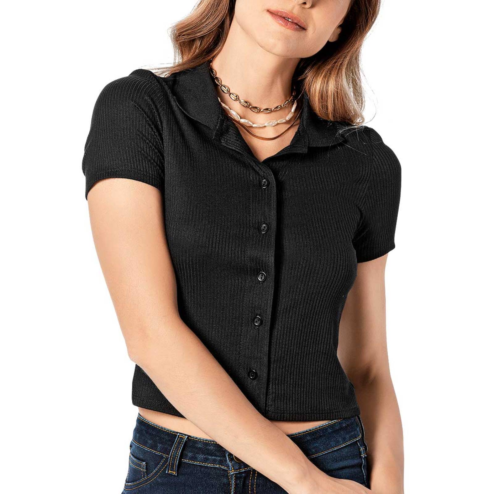Felker Blusa para mujer negro cdigo 1132151