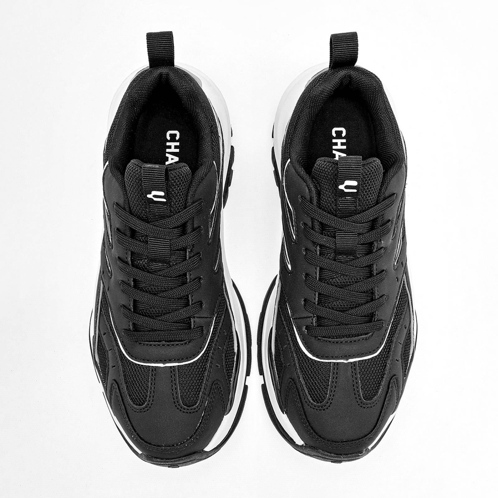 Charly Tenis urbano para mujer negro blanco Codigo 124419E