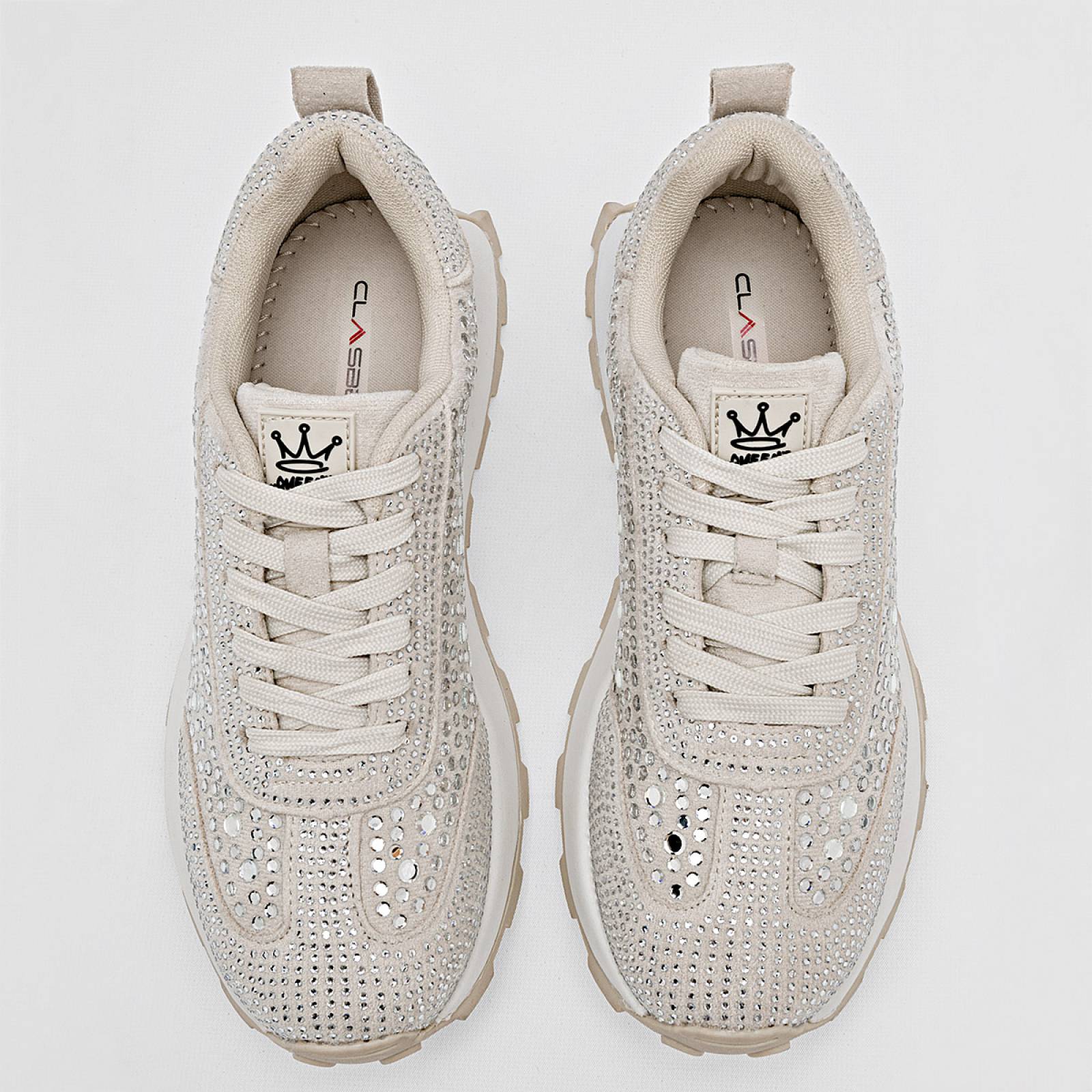 Clasben Tenis urbano para mujer late plata Codigo 126036E