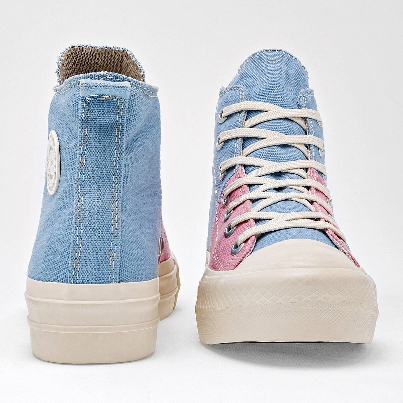 Moramora Tenis urbano para mujer azul rosa Codigo 125507E