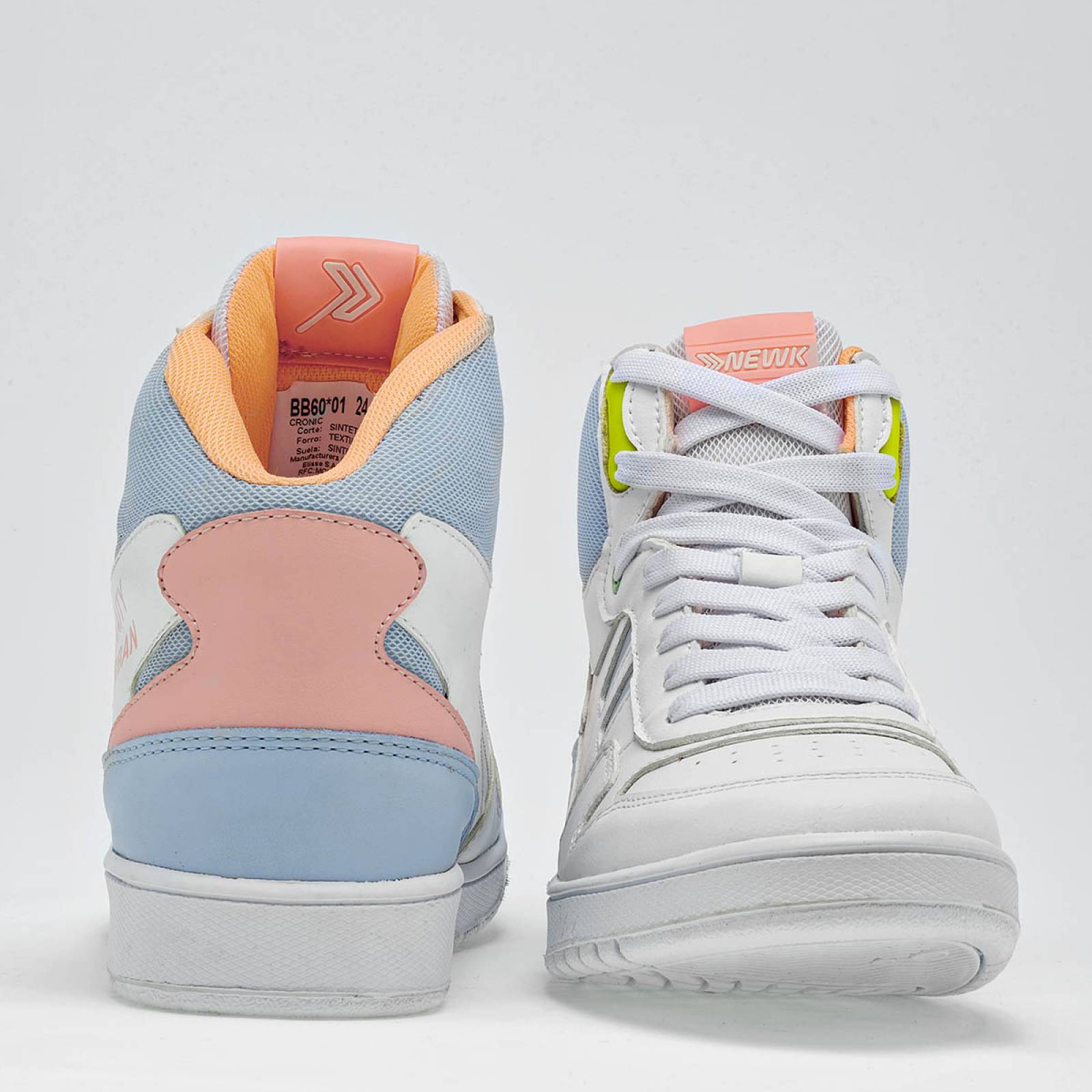 Nek Tenis urbano para mujer blanco azul coral Codigo 125592E